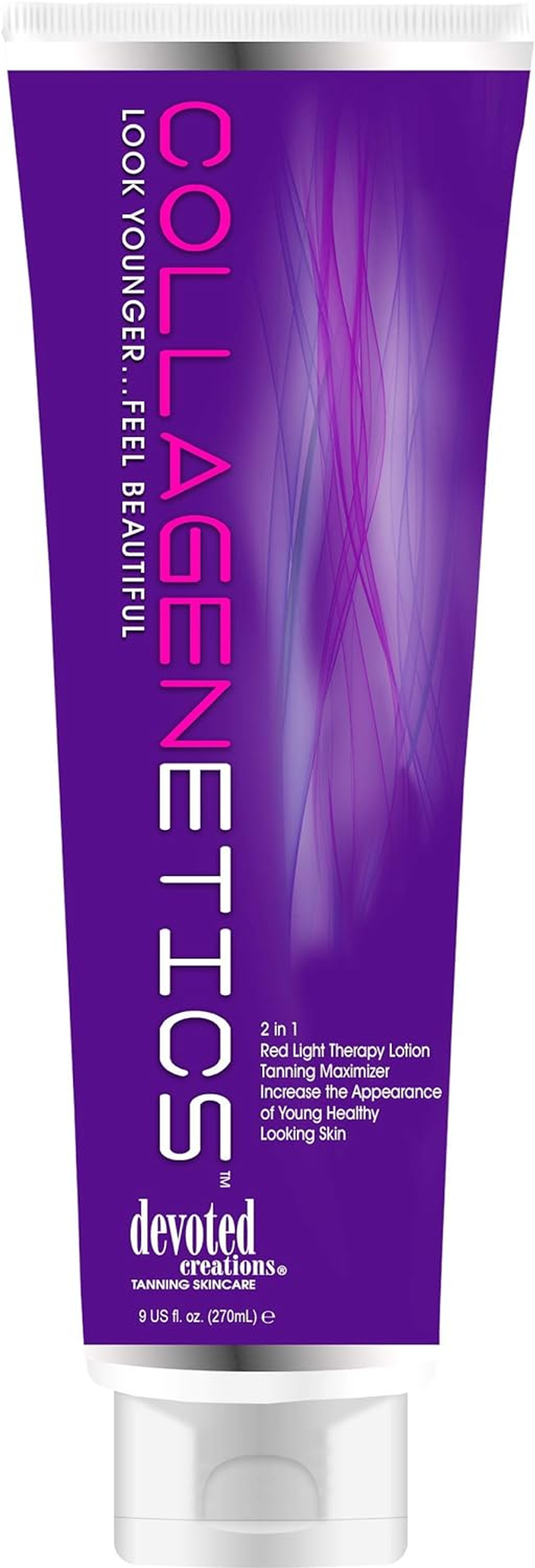 Collagenetics 2-In-1 Red Light Therapy Prep & Tanning Lotion - 9 Oz. image number 1