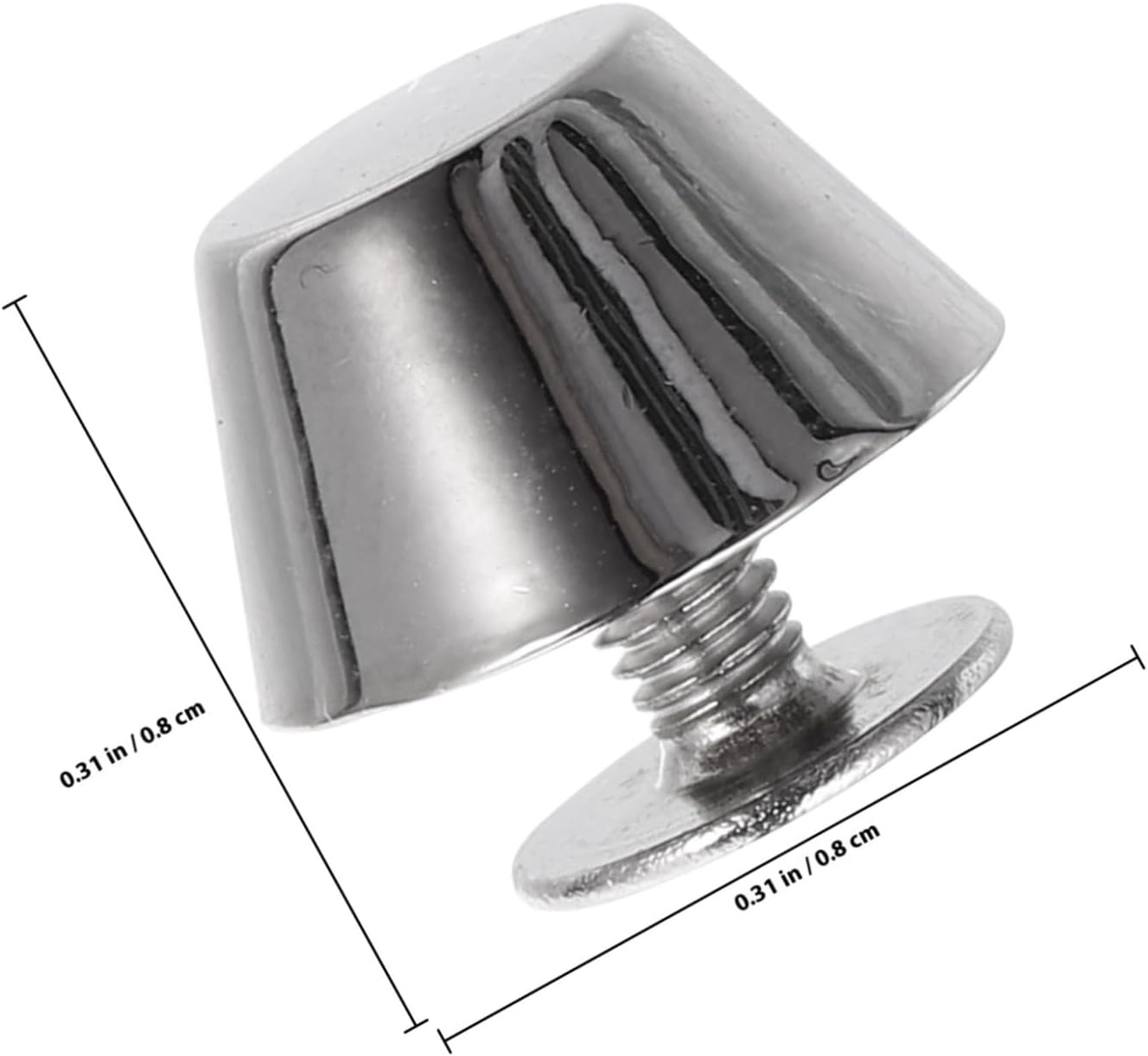 PACKOVE 12Pcs Zinc Alloy Bag Feet Screws DIY Purse Bottom Studs Accessories for Leather Handbag Repair 12Mm Metal Spikes Luggage Hardware for Travel Gear image number 5