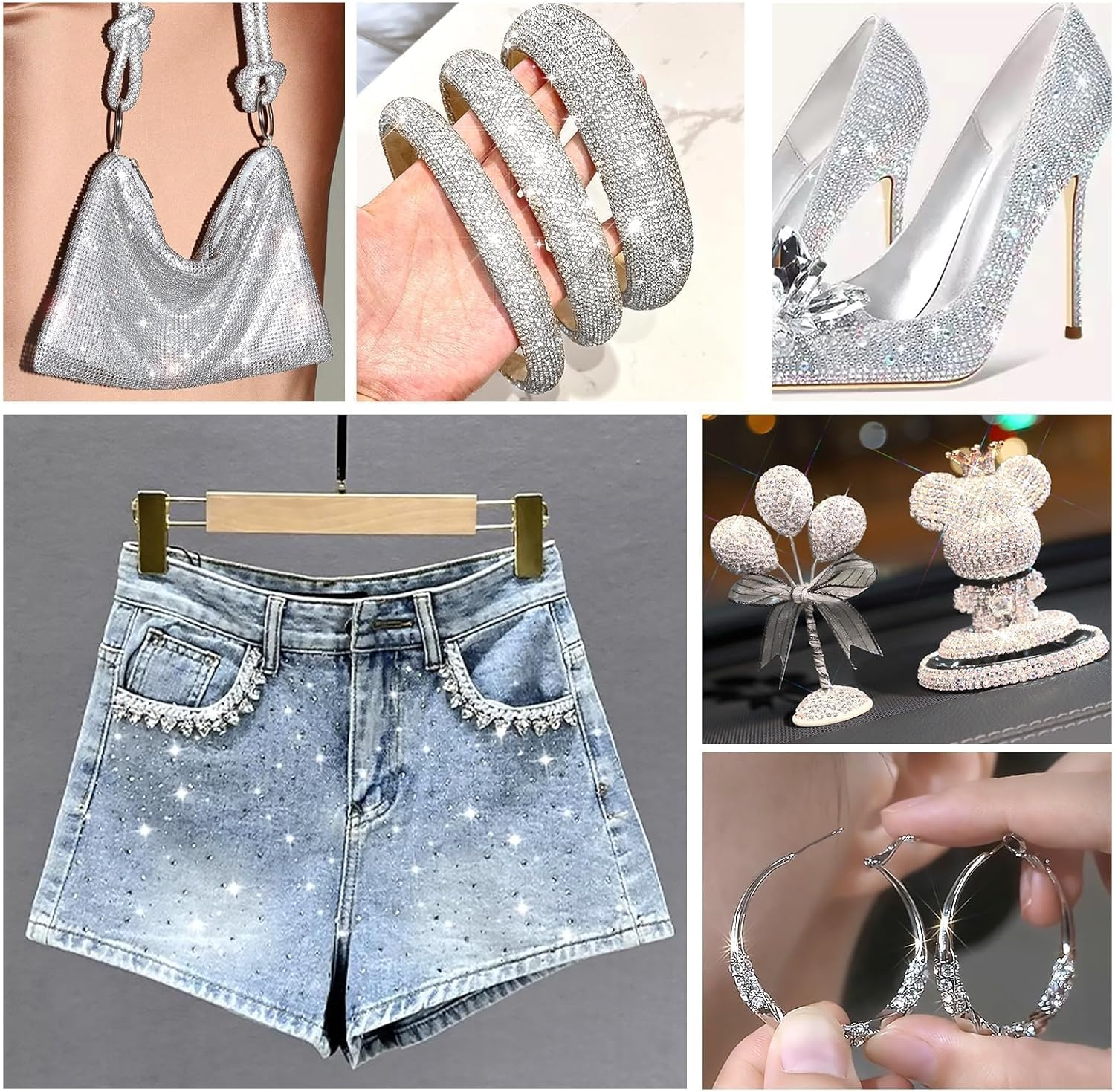 Sularpek Hotfix Rhinestones, 2880 Pieces Hot Fix Crystals Flat Back Rhinestones, SS10 Hotfix Glass Rhinestones, Nail Art Gemstones for Crafts for Clothing, Shoes and DIY image number 4