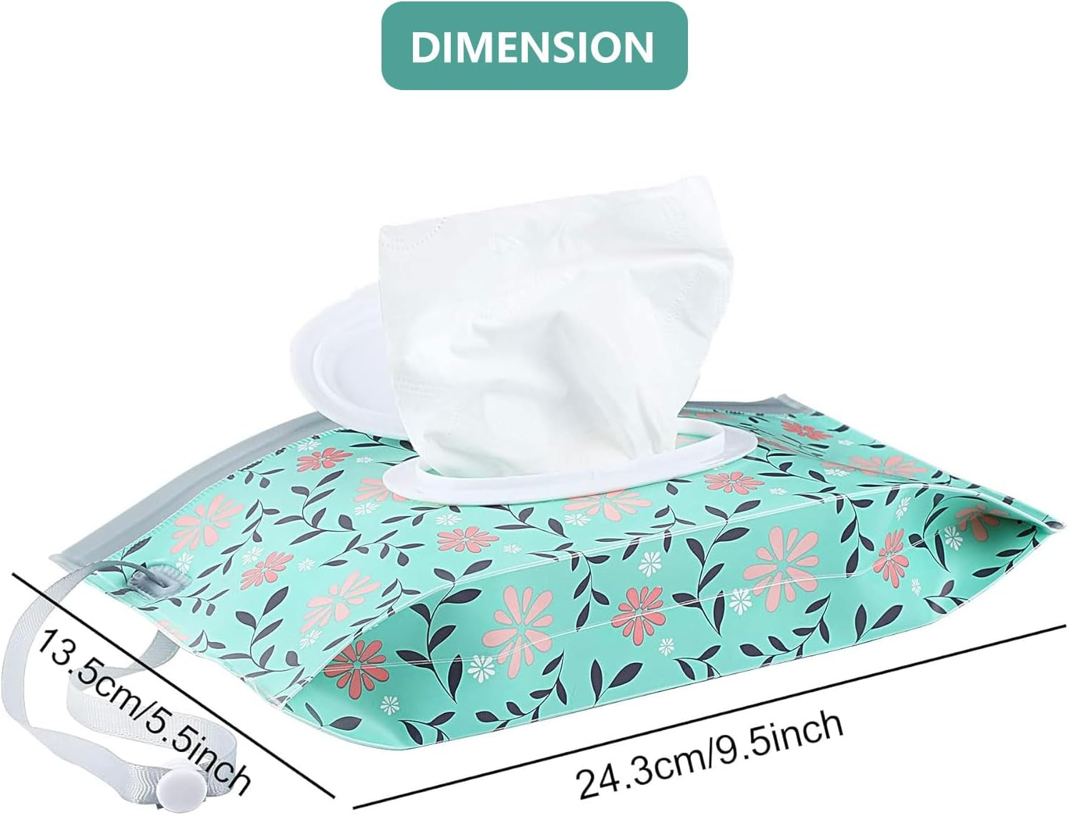 4 Pack Baby Wet Wipe Pouch，Baby Wipes Container, Wipe Dispenser, Reusable Travel Wet Wipe Pouch，Eco Friendly Wipes Carrying Case for Travel-Pouch Carries 60 Wipes. (Multicolor-B) image number 5