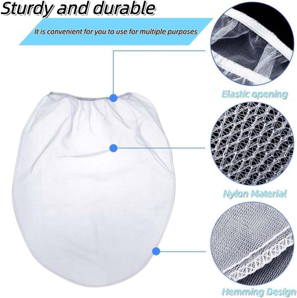 10 Pcs 5 Gallon Paint Strainer Bags, Elastic Top Opening,White Fine Mesh Filter Bag, Disposable Bag,Bucket Strainer Hydroponic Paint Filter Bag,For Use with Paint Guns and Sprayers image number 2