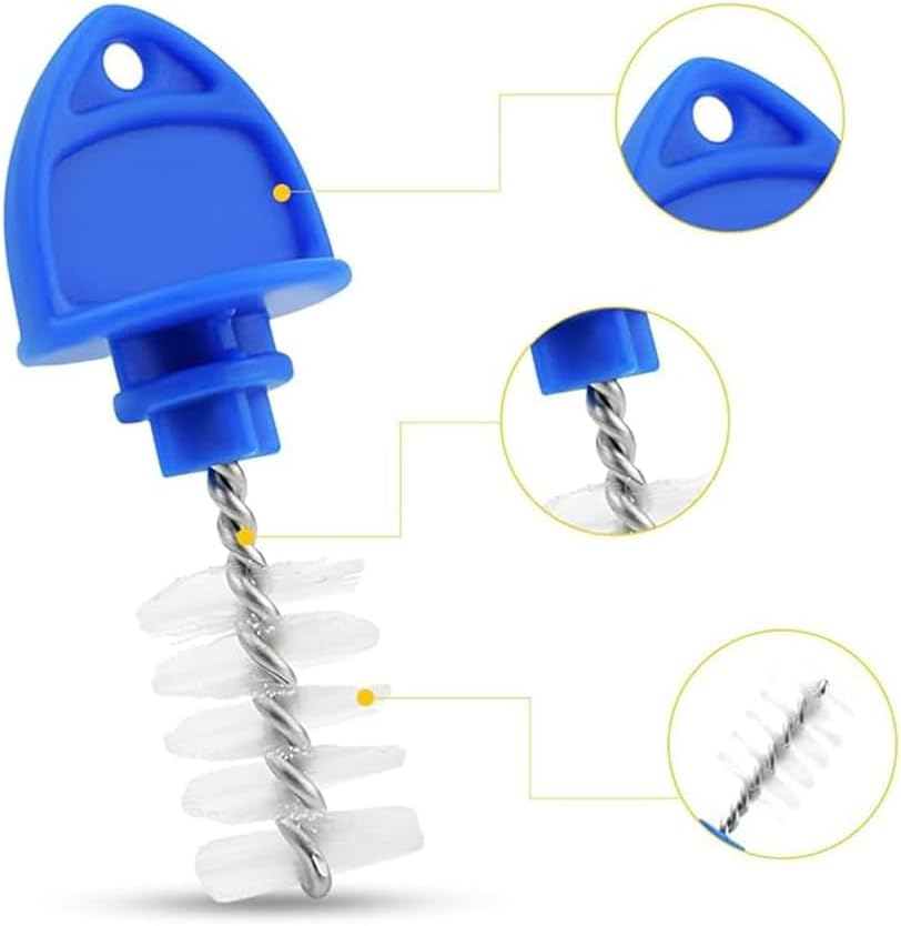 20 PCS Beer Tap Plug Brushes, Blue, Plastic & Stainless Steel, Beer Faucet Cleaner, Restaurant & Home Use image number 6