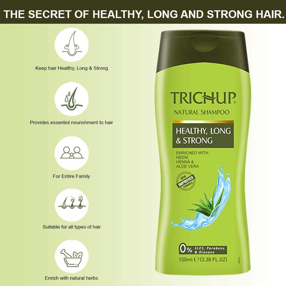 Pack of 2 - Trichup Herbal Shampoo - Healthy, Long & Strong - 100Ml