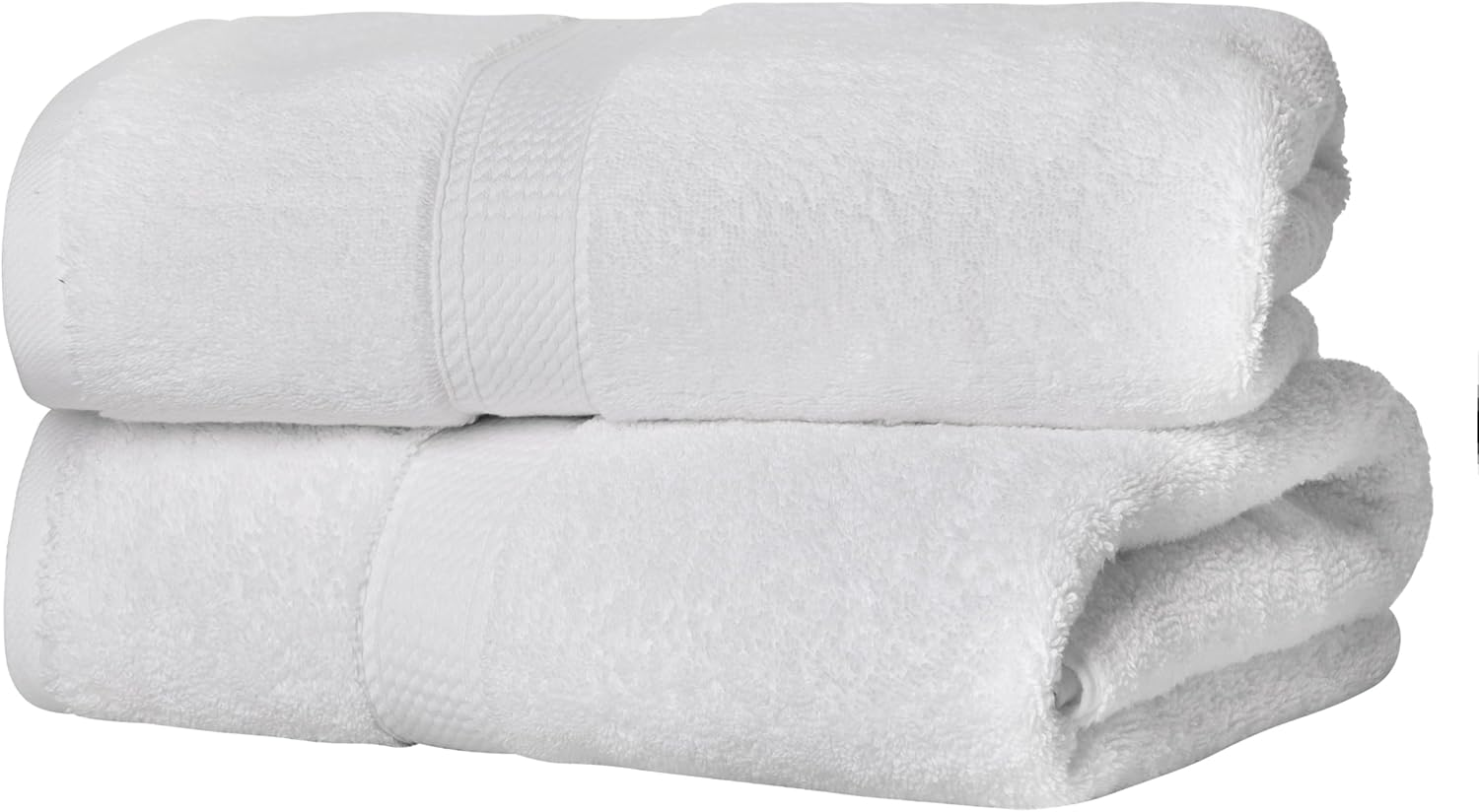 Superior 900 GSM Luxury Bathroom Towels, Made of 100% Premium Long-Staple Combed Cotton, Set of 2 Hotel & Spa Quality Bath Towels - White, 30" X 55" Each image number 4