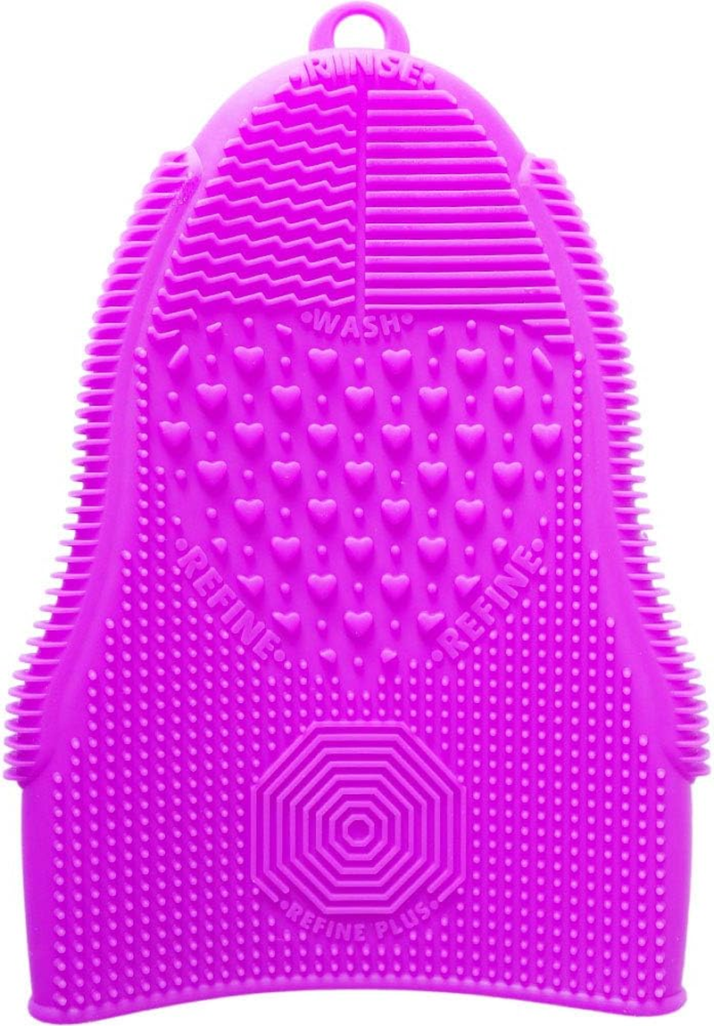 Scivokaval Makeup Brush Cleaner Mat Mitt Glove Silicone Cosmetic Cleaning Scrubber Tool for Face Brushes and Eye Brush Washing Pad Black