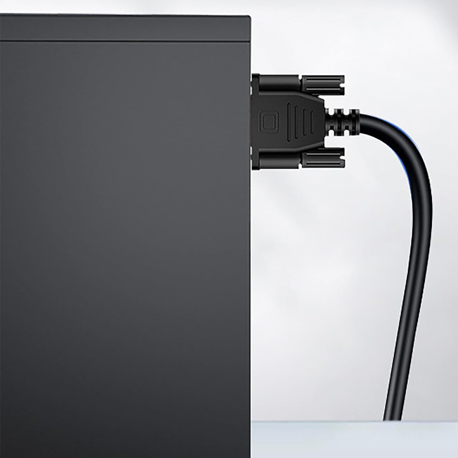 Tunghey 90 Degree Right Angle VGA Cable, down Angle VGA Male to VGA Male Cable 1080P Full HD Computer Monitor Cable for Computer PC Laptops TV Projectors (1.5M) - 0.5M image number 5