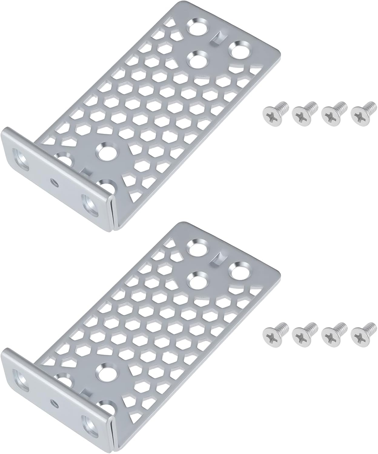 2Pcs Rack Ears with Screws Compatible with Cisco 3850 3560 3550 2960X 2960Xr 9300 19Inch Rack Mounting Holes image number 2