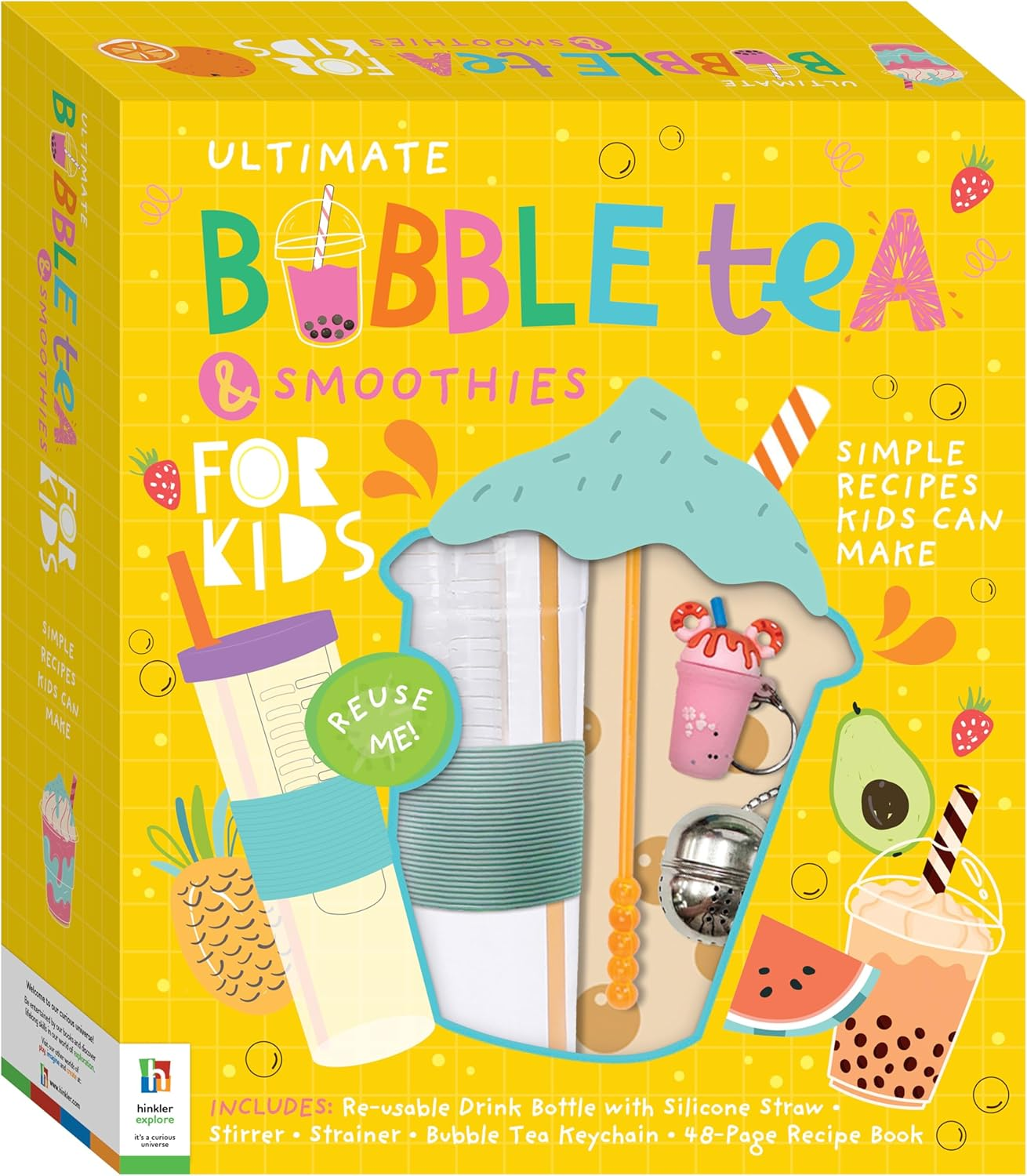 Ultimate Bubble Tea & Smoothies for Kids Kit - Fun Cooking Kit with Reusable Tumbler and Recipe Book image number 5