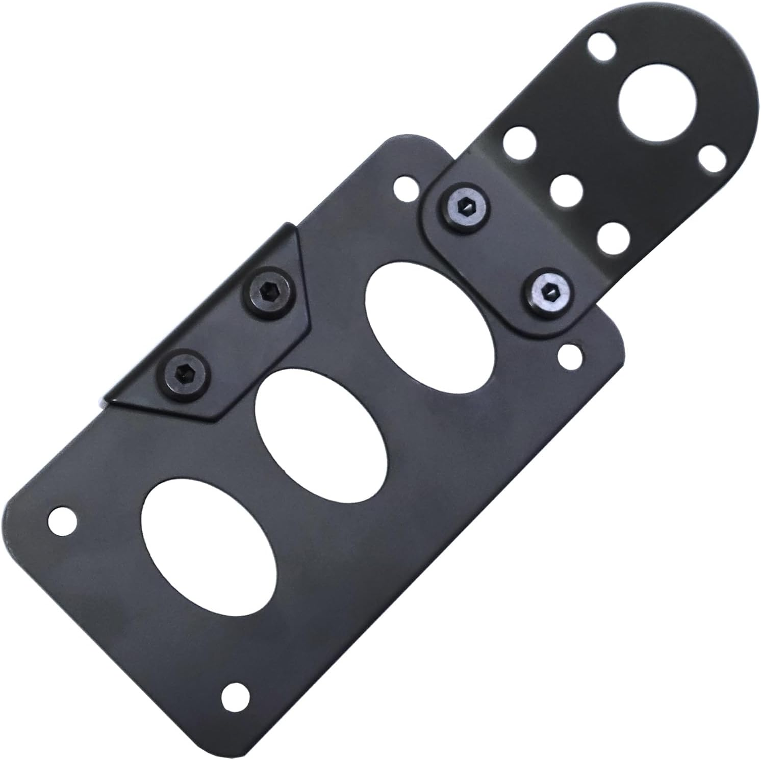 Motorcycle Side Mount Tag License Plate Bracket Motorcycle Tail Light Bracket Universal Black image number 1