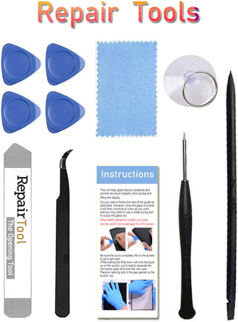 For Ipad 7Th/8Th Generation Screen Replacement Digitizer 10.2"(A2197,A2198,A2200,A2270,A2428,A2429,A2430),For Ipad 7/8 Screen Replacement Parts(No Lcd),+Home Button+Pre-Installed+Repair Tools(White) image number 4