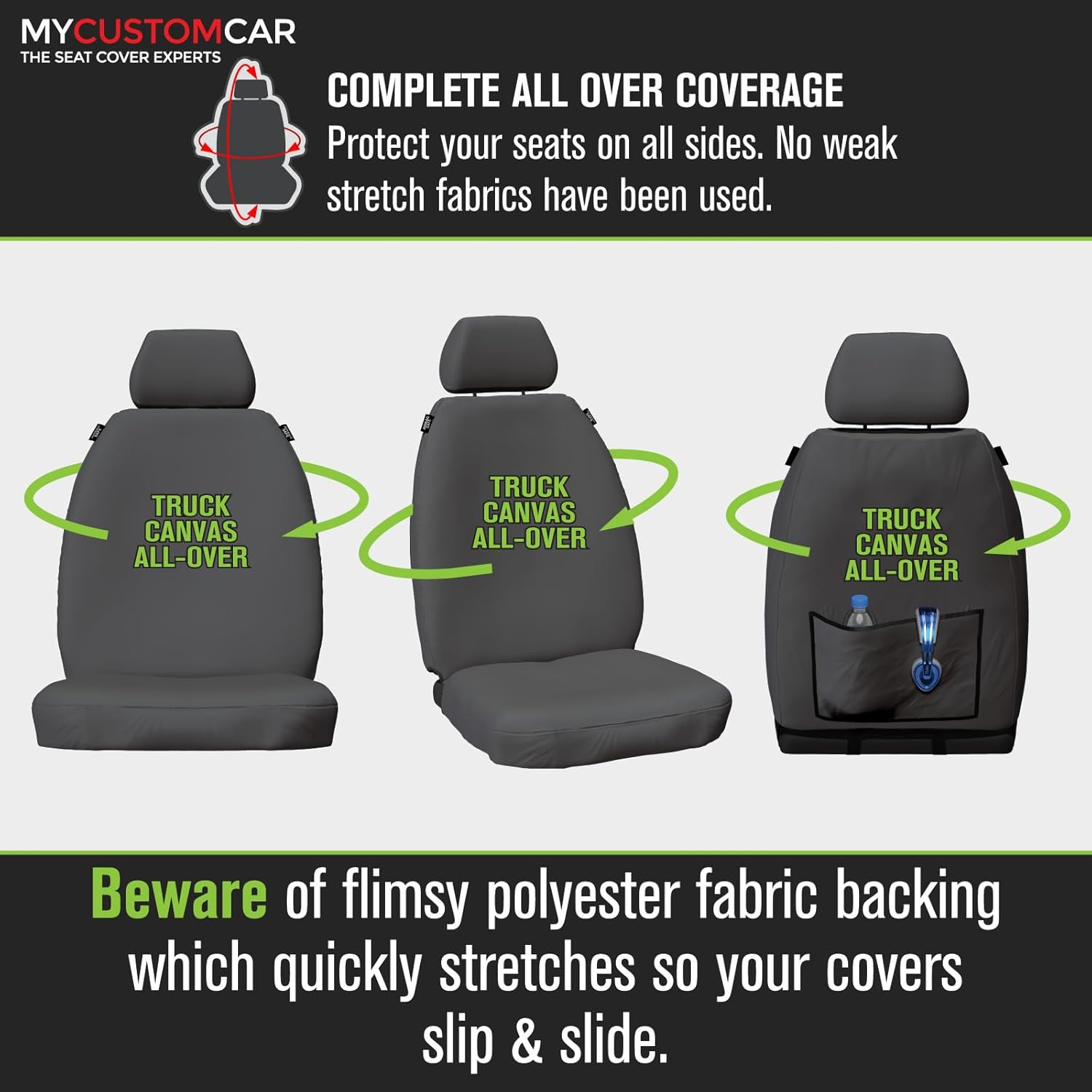 For Hino 500 700 Truck 2007-On Custom Canvas Front Truck Seat Covers image number 3