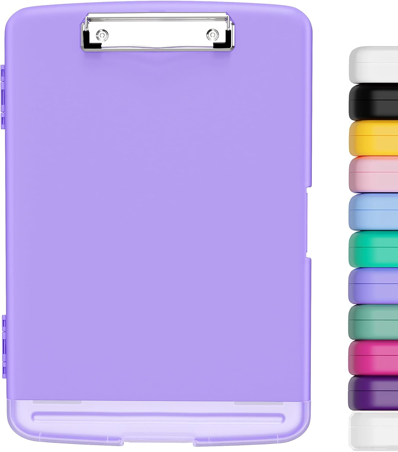 Hongri Clipboard with Storage with Pen Holder, Folder Nursing Clip Board 8.5 X 11 Foilo-Side Opening, High Capacity, Light Weight for Teachers, Classroom. Size 14 X 9.6 X 1.2 In(Purple) - Blue image number 5