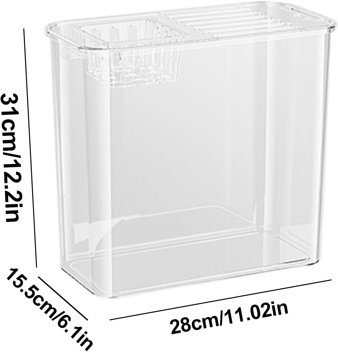 Betta Fish Tank | Transparent Pet Supplies Terrarium Fish Decor,Aquatic Turtle Tanks and Aquariums - for Amphibians Reptile Tortoise Frog Crayfish Hermit Crabs image number 5