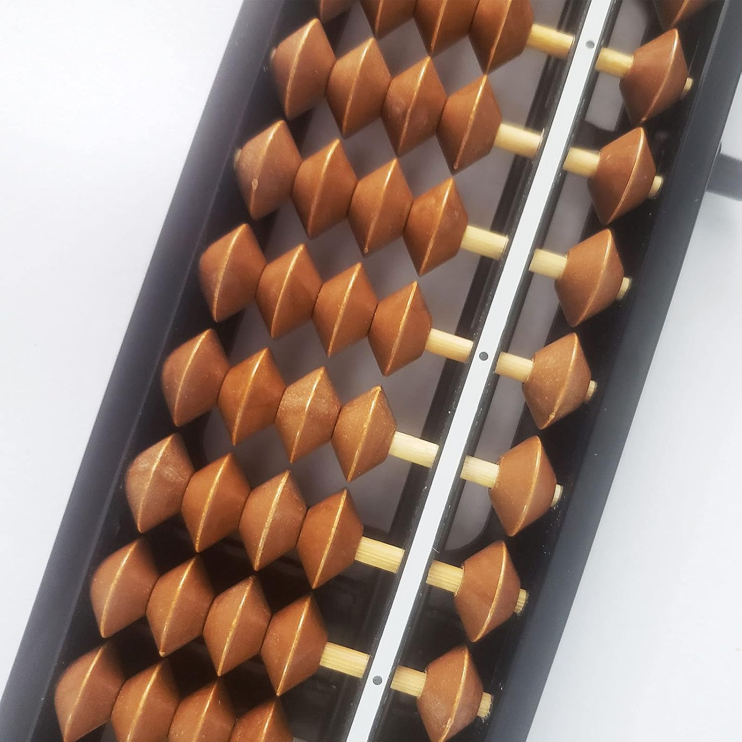 Digit Standard Abacus Soroban Professional 17 Column (10.2 Inch) Math Abacus, Math Calculating Tool with Reset Button for Adults Kids (Brown) image number 4