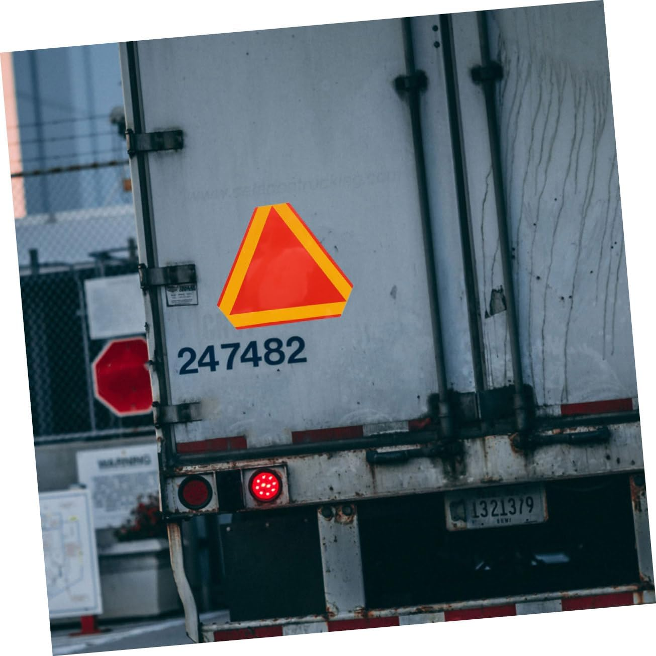 Luxshiny Reflective Warning Triangle Sign Slow Moving Vehicle Caution Board for Trucks and Low Speed Vehicles Road Safety Reflector image number 1