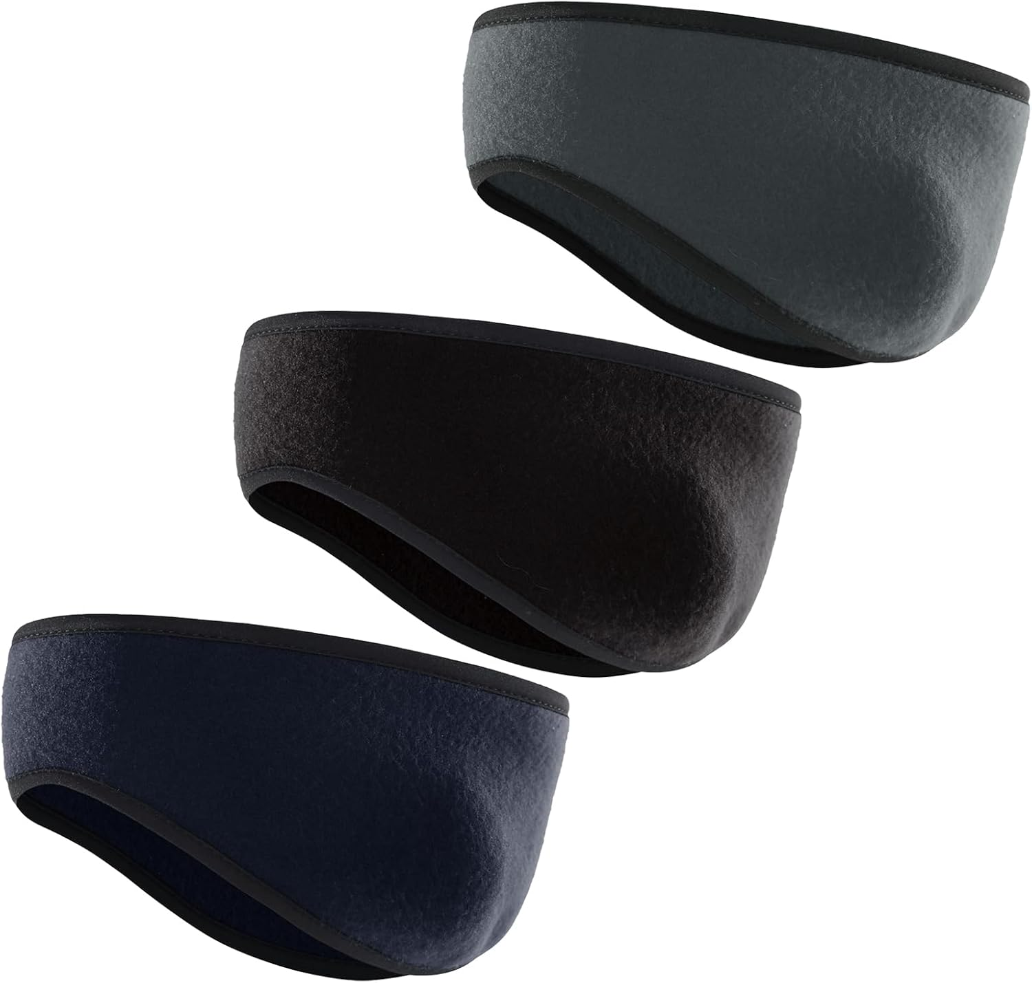 CENZICOM Winter Polar Fleece Ear Warmers Headband, Moisture Wicking Sports Earmuffs,3 PCS