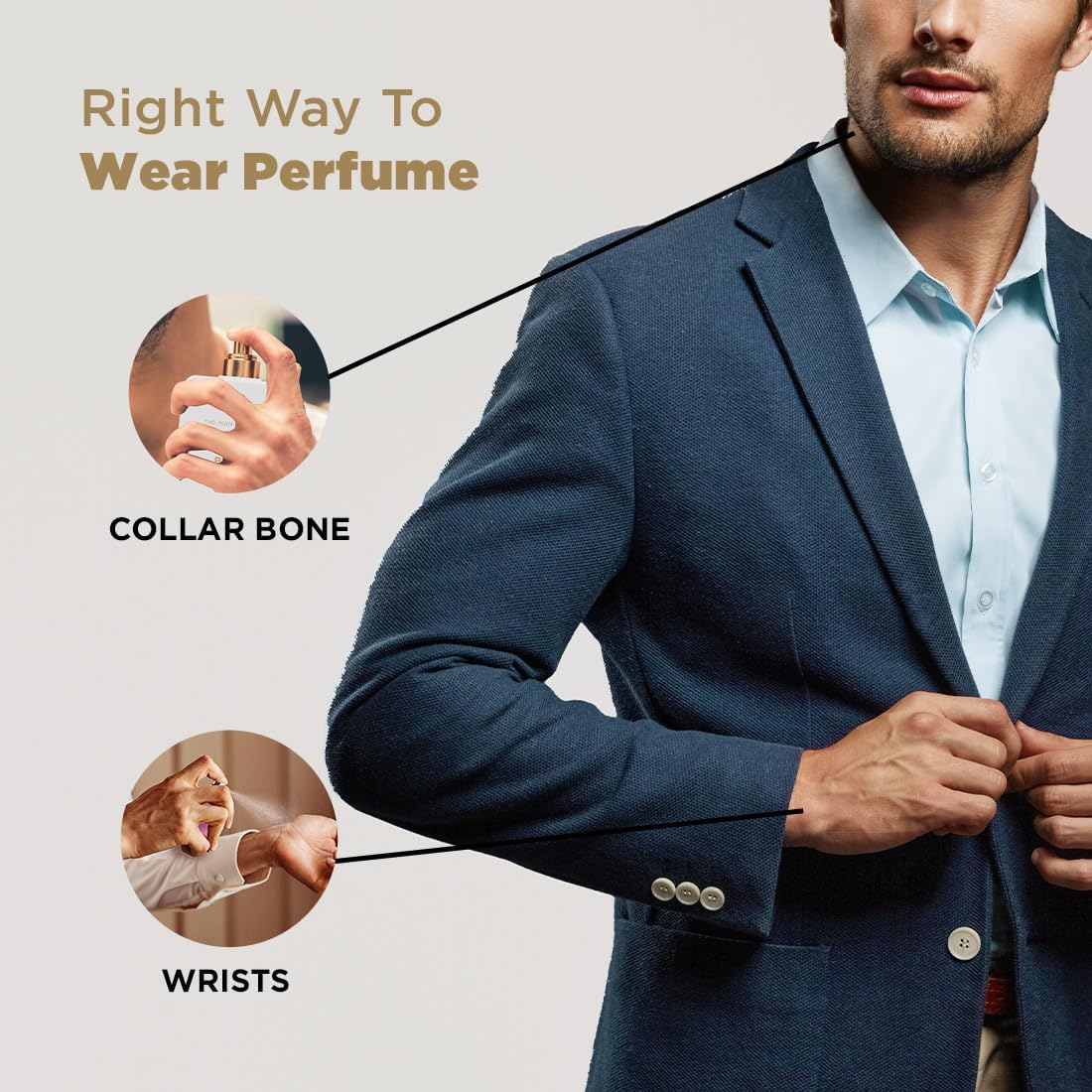 The Man Company Blanc Edt Perfume - Musk, Citrusy & Aromatic Scent for Men | Premium Long-Lasting Fragrance Spray | Eau De Toilette image number 4