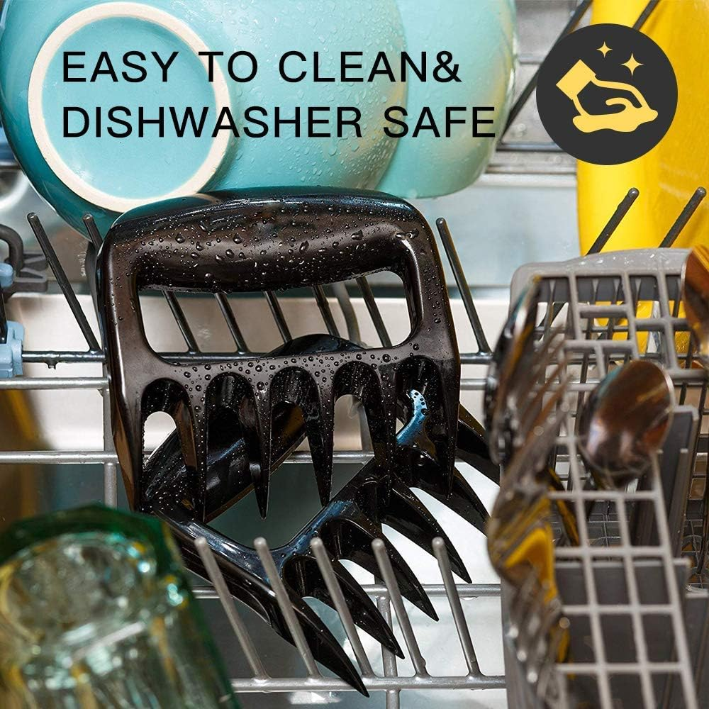 BBQ Meat Shredder Claws for Pulled Pork,Bbq Meat Shredder Claws,Grill Smoker Meat Claws,Smoked Barbecue Grilling Accessories (Black) image number 4