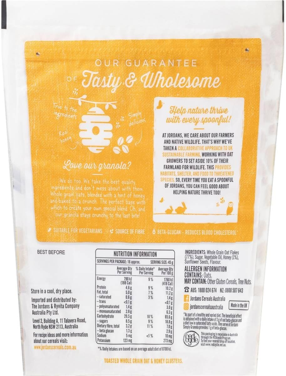 Jordans Simply Crunchy Oat and Honey Granola 750 G image number 1
