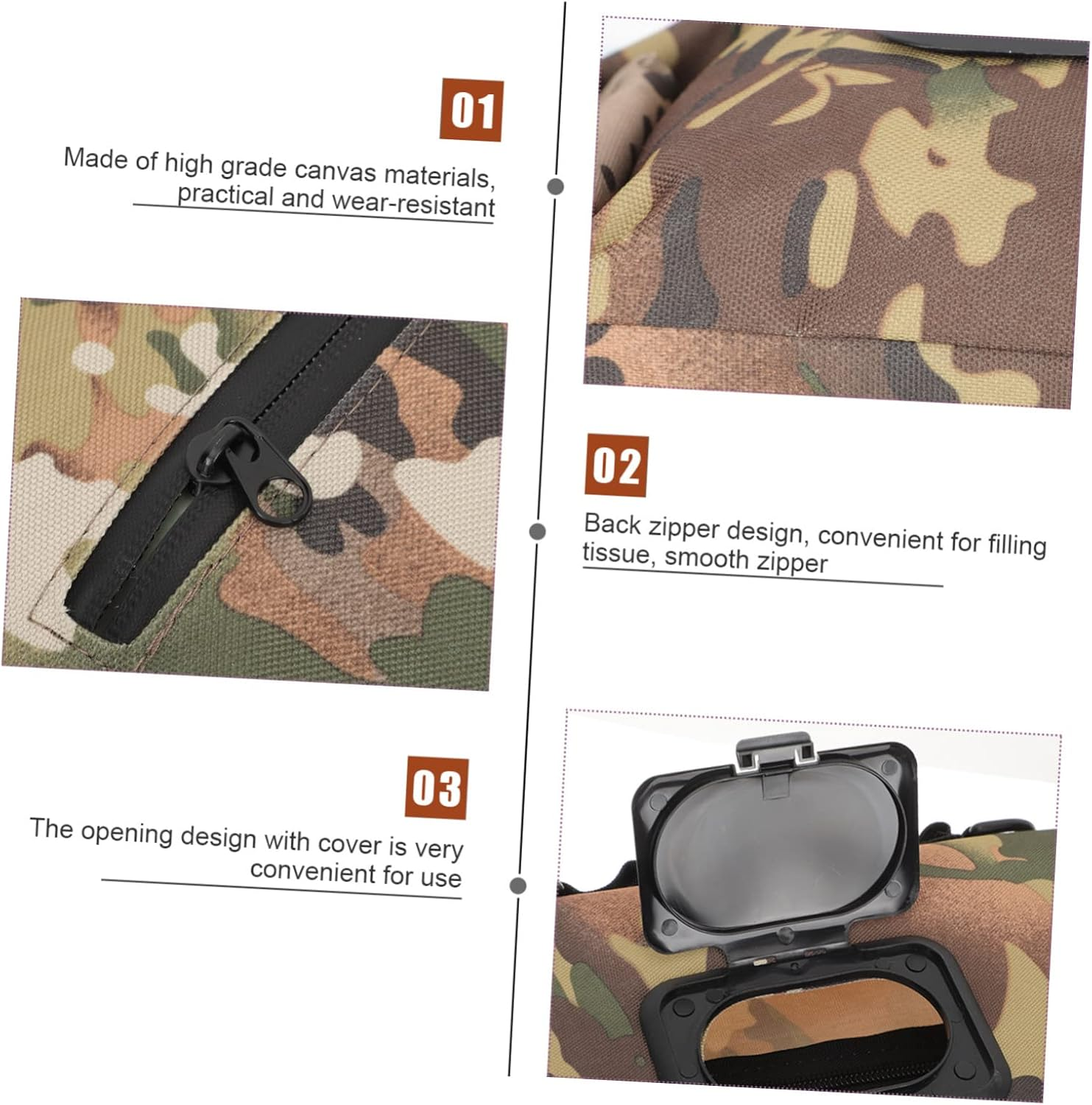 Wear-Resistant Napkin Holder Camping Tissue Box Diaper Bag Tissue Box Holder image number 1