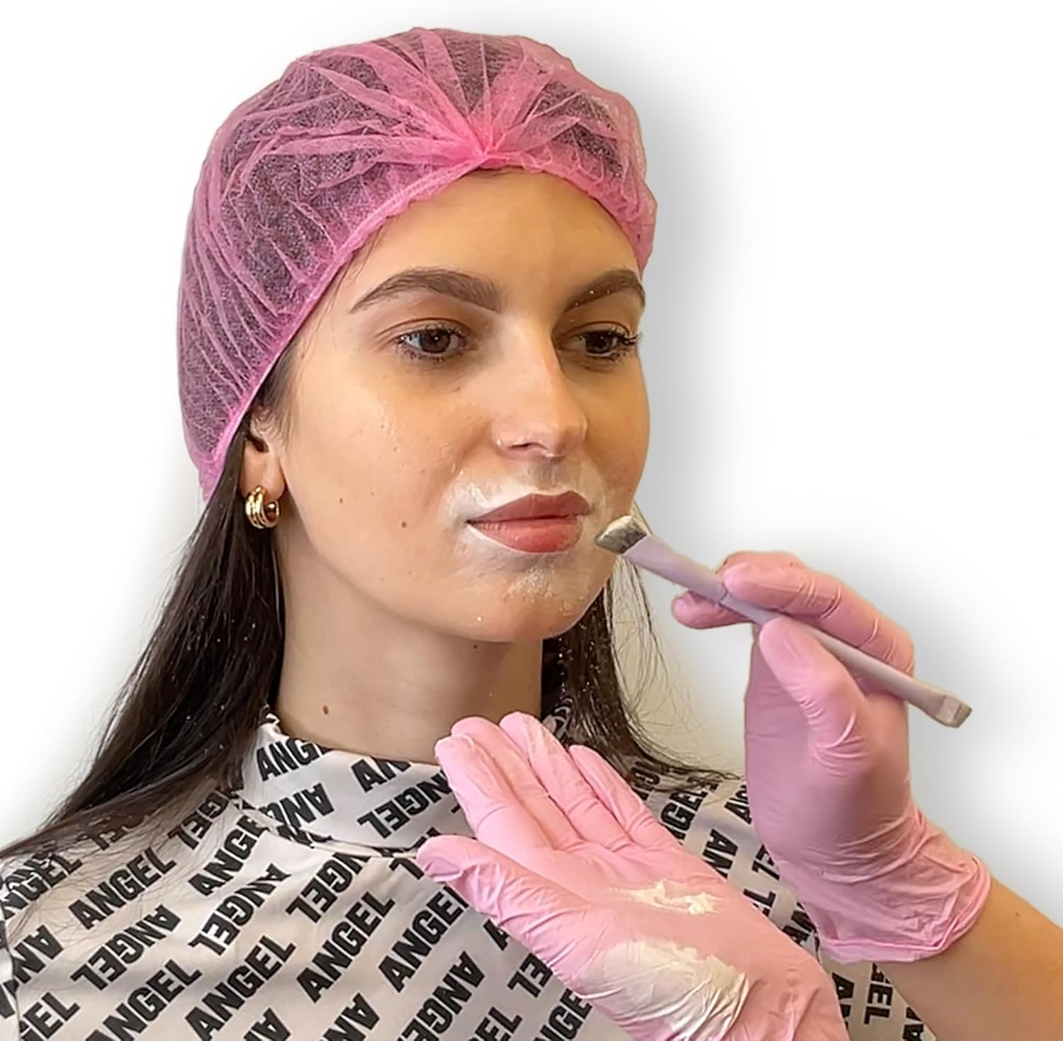 Ink Permanent Eyebrow Mapping Kit with Setting Powder, Eyebrow Brush and Brow Paste, Brow Mapping Tool, White Paste for Outlining & Fixation Powder, Professional Shaping Tool