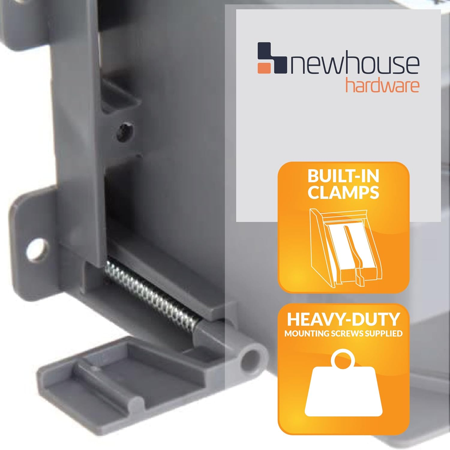 Newhouse Hardware 1-Gang PVC Old Work Electrical Outlet Box (12-Pack) | 14 Cu. In. Plastic Junction Box for Switches, GFCI, or Duplex Receptacle Outlet | Old Work Electrical Box for Home Improvement image number 6