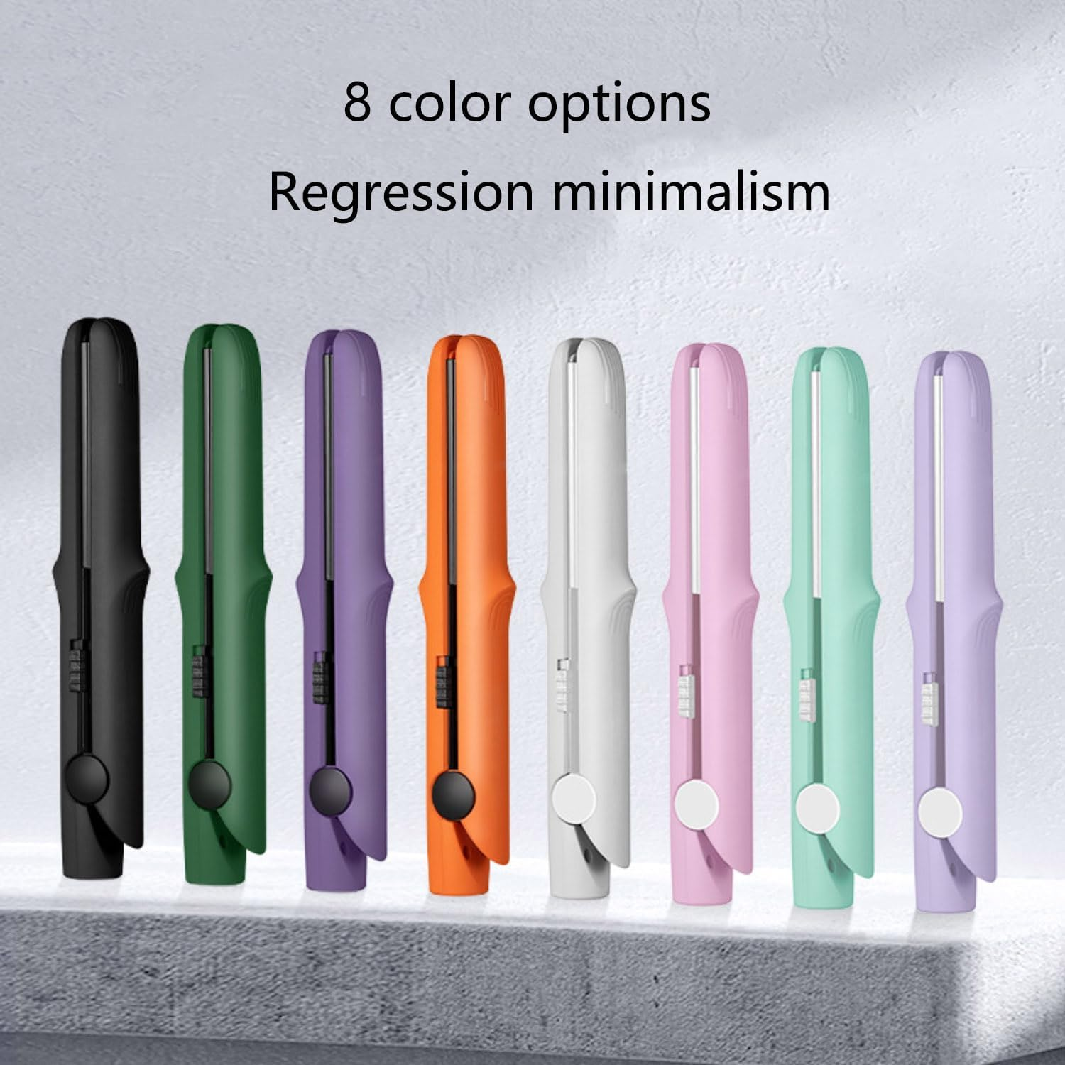 Gadgetcab Curling Iron, Gadgetcab Mini Curling Iron, Gadget Cab Mini Hair Curler, 2-In-1 Mini Curling Wand & Flat Iron Hair Straightener, Portable Ceramic Curling Iron for Short Hair (Purple) - Pink image number 3