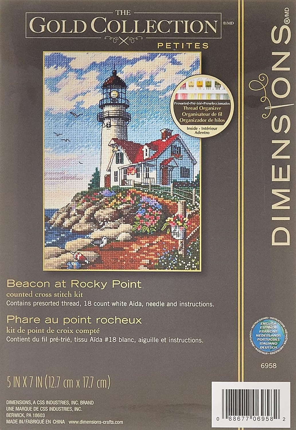 Dimensions Beacon at Rocky Point Counted Cross Stitch Kit image number 2