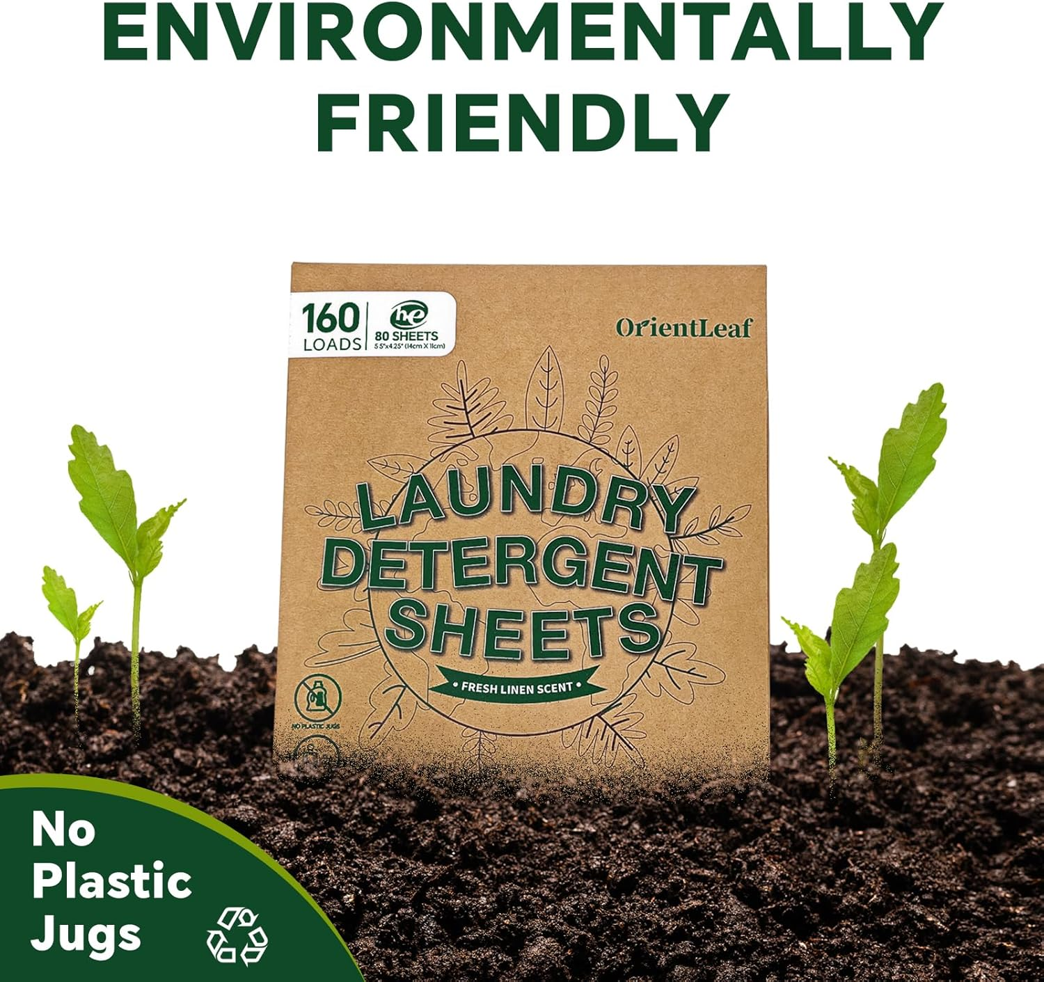 Laundry Detergent Sheets Fresh Scent, Eco-Friendly, Powerful Cleaning, up to 160 Loads (80 Sheets), Hypoallergenic Laundry Soap Sheets for Travel and Home Washing image number 1