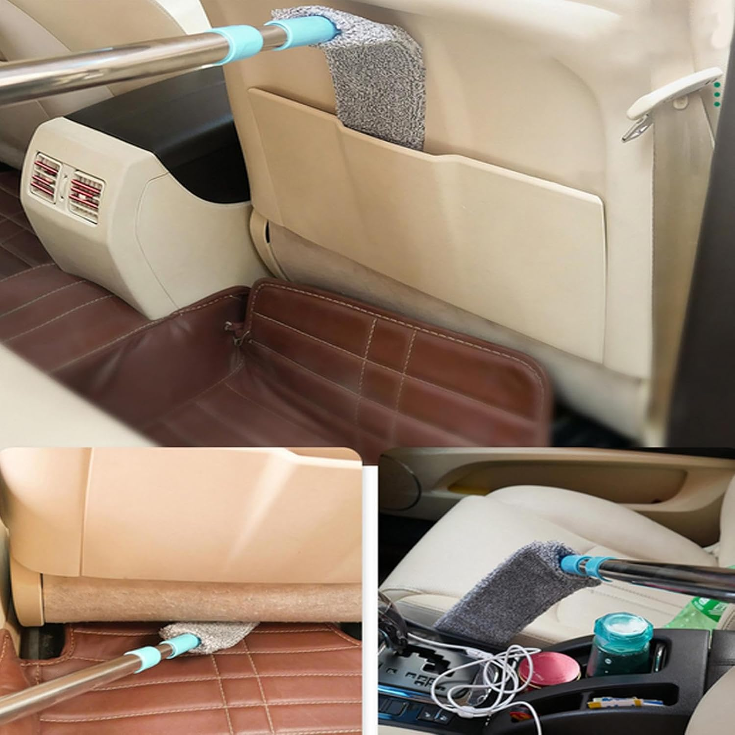 Under Appliance Duster | Flat Retractable Cleaner - under Sofa Cleaning Tool Dust Wand, Floor , Sofa, under Fridge, Home, Dorm, Home Use image number 5