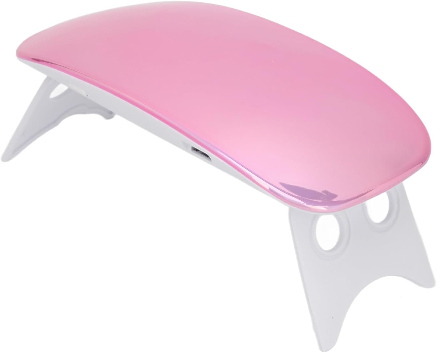 Nail Light, 6W 6 Light Chips Timing Function Nail Lamp for Manicure for Salon (Colorful Pink) image number 1