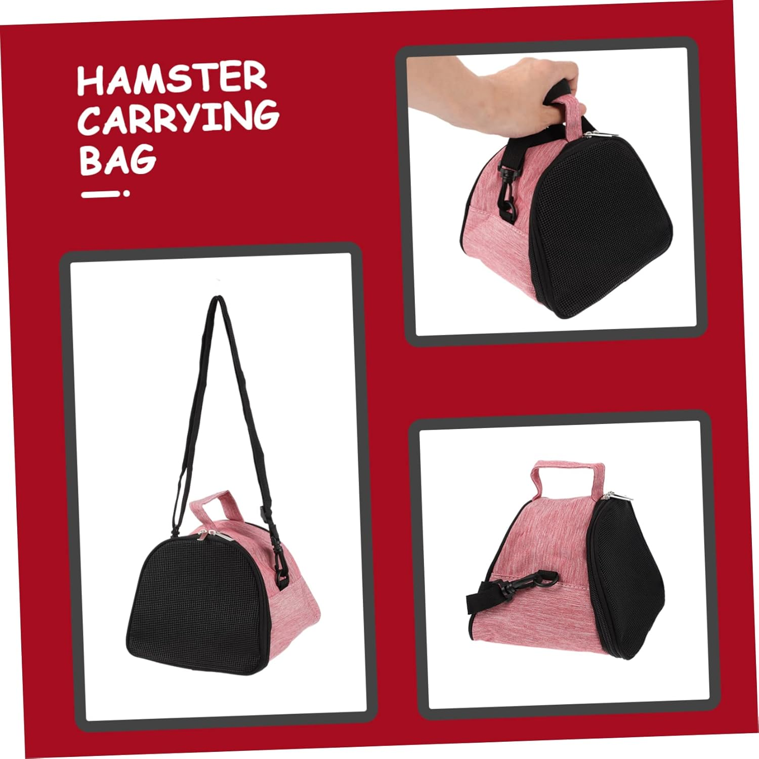 Ipetboom Pet Outing Bag Bunny Carrier Breathable Guinea Pig Travel Bag Travel Hamster Carrier for Hamster Outing image number 4