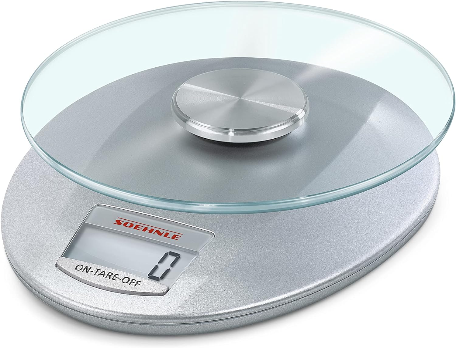 Soehnle Roma Digital Kitchen Scale Silver &ndash; Electronic Food Weighing Scale with Display and Removable Plate, Accurate Gram Measurement up to 5Kg &ndash; Ideal Baking, Cooking and Kitchen Tools & Gadgets