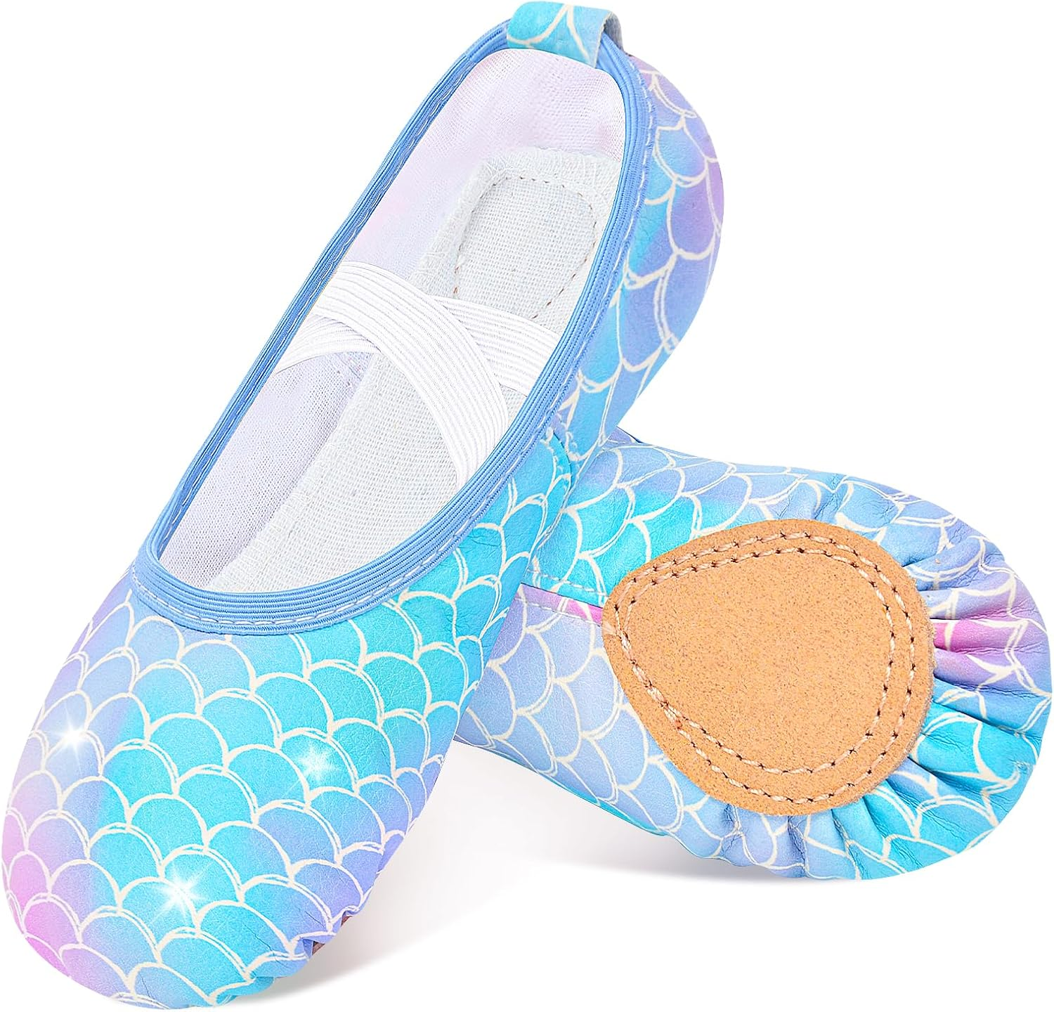 Ballet Shoes for Girls Toddler Dance Practice Ballet Slippers Soft PU Leather Flats Shoes for Kid Sole Yoga Gymnastics