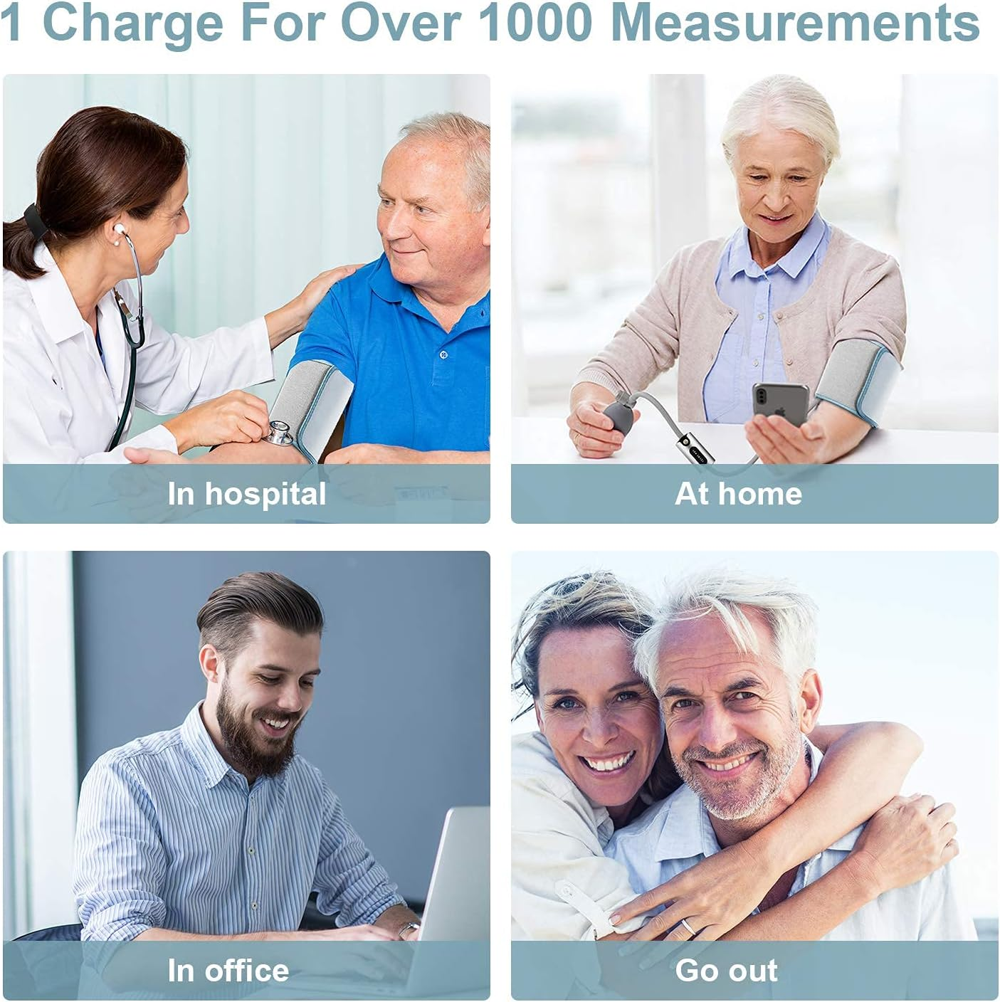 Wellue Airbp Bluetooth - Blood Pressure Monitor - Upper Arm with Smart APP, Multi-Users, Large Cuff BP Monitor FDA Approved, Medical Accurate, Manual BP Meter for Home Use, Professional Health Monitoring image number 1