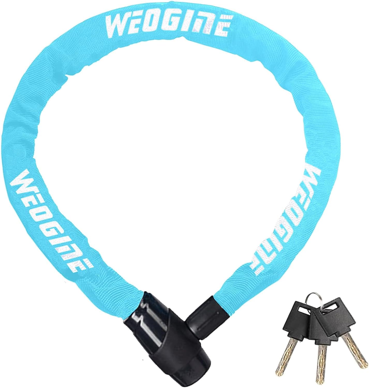 Bike Chain Lock, Heavy Duty Anti-Theft Bicycle Chain Lock, 2.72 Ft Security Bike Locks with 3 Keys, Waterproof Lock Chain for Bike, Bicycle, Scooter, Motorcycle, Door, Gate, Fence