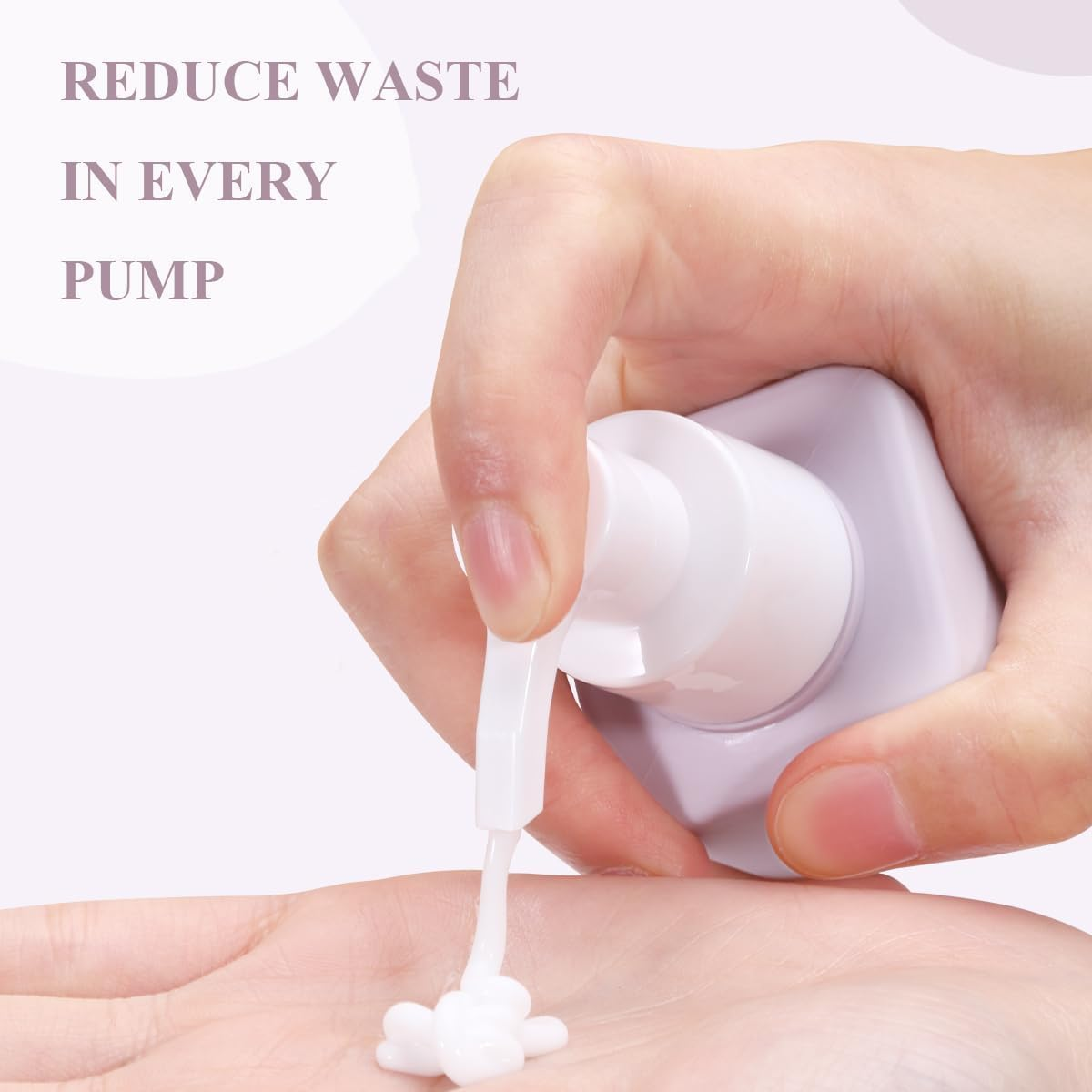 AIMALL 5 PCS Precision Pump Dispensing 250Ml, Convenient Refill Square Bottle for Liquid Soap, Shampoo, Lotion - Leak-Proof, Wide Mouth