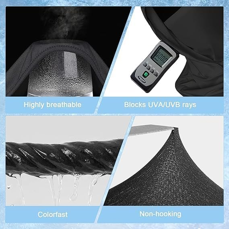 Cooling Balaclava Sun UV Protection Hood, Breathable Full Head Mask Face Cover for Men Women - Cycling Motorcycle Fishing Running Outdoor Sports Lightweight Adjustable Face Hood image number 5