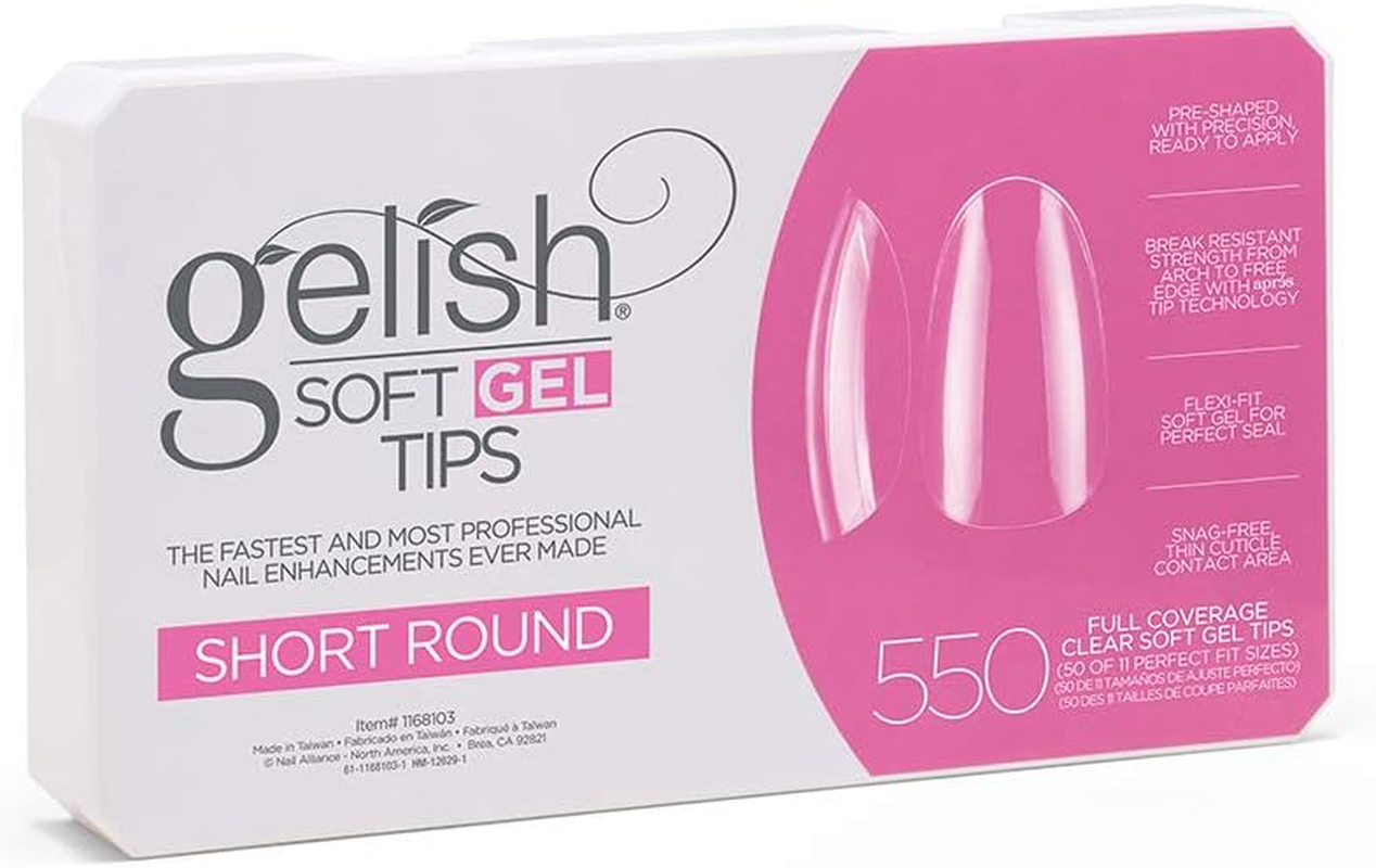 Gelish Short round Soft Gel Nail Tips (Box of 550)