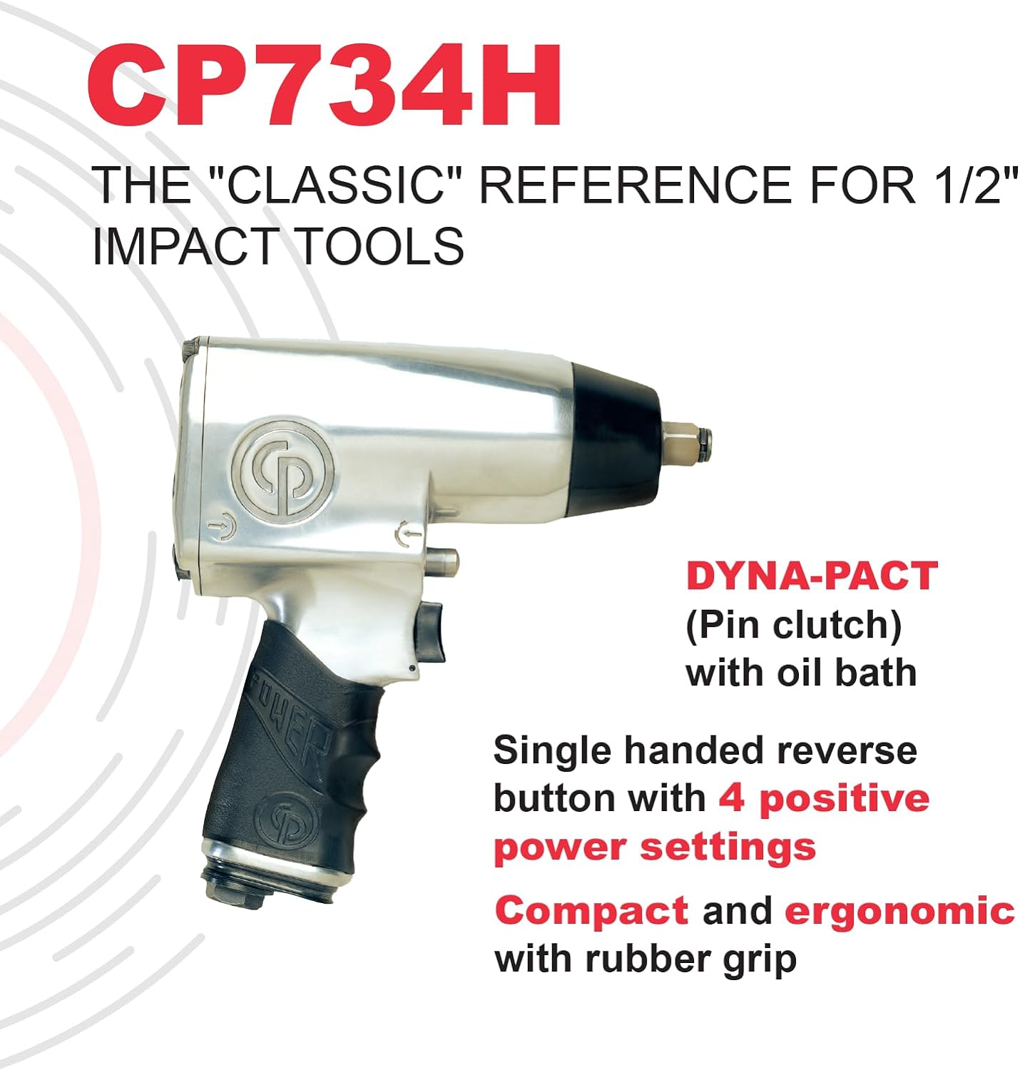 Chicago Pneumatic CP734H 1/2-Inch Drive Heavy-Duty Air Impact Wrench image number 1