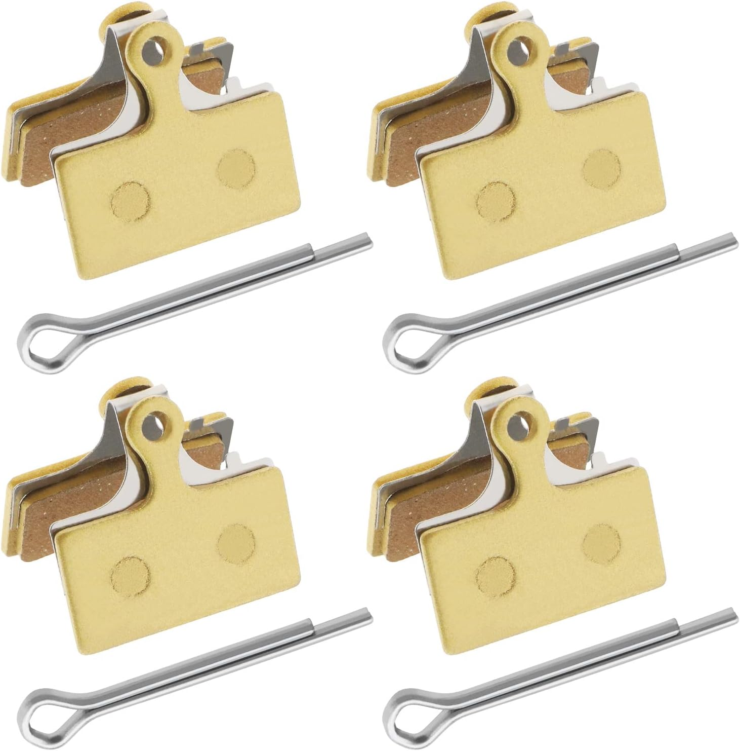 4 Pairs Bicycle Disc Brake Pads Compatible with Shimano Deore M610 M615 M6000 SLX M666 M675 M7000 XT M785 M8000 Saint BR-M820 Disc Brakes Sintered Metal image number 5