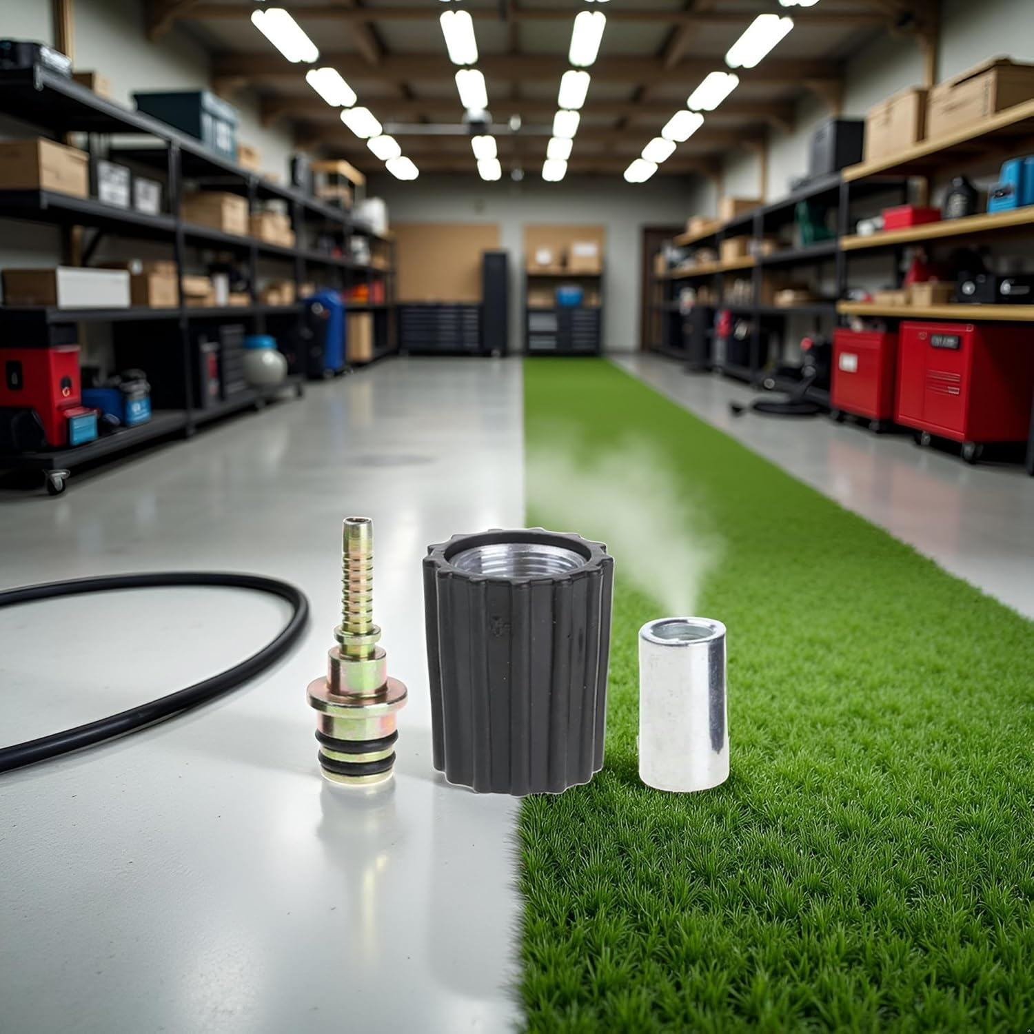 High Pressure Washer Hose Insert Fittings Car Washer Water Cleaning Hose Pipe Fitting Twistconnector Quick Fixing Pressure Washer Parts and Accessories a Set image number 5