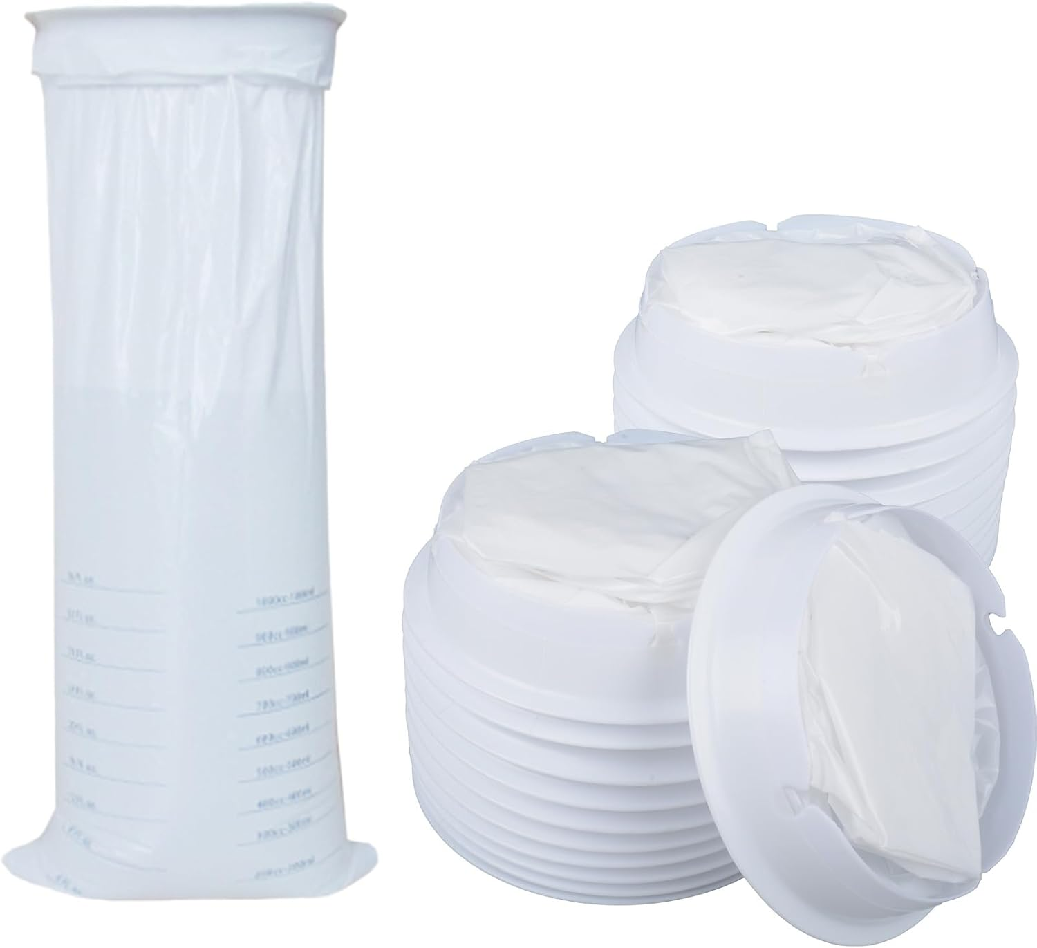 25 Pcs Disposable Vomit Bags for Motion Sickness Car Travel Pregnancy and Kids Emergency Use 1000Ml Capacity Ideal for Chemo and Car Sickness Perfect for Home School and Daycare Must Have Essentials(White) image number 4