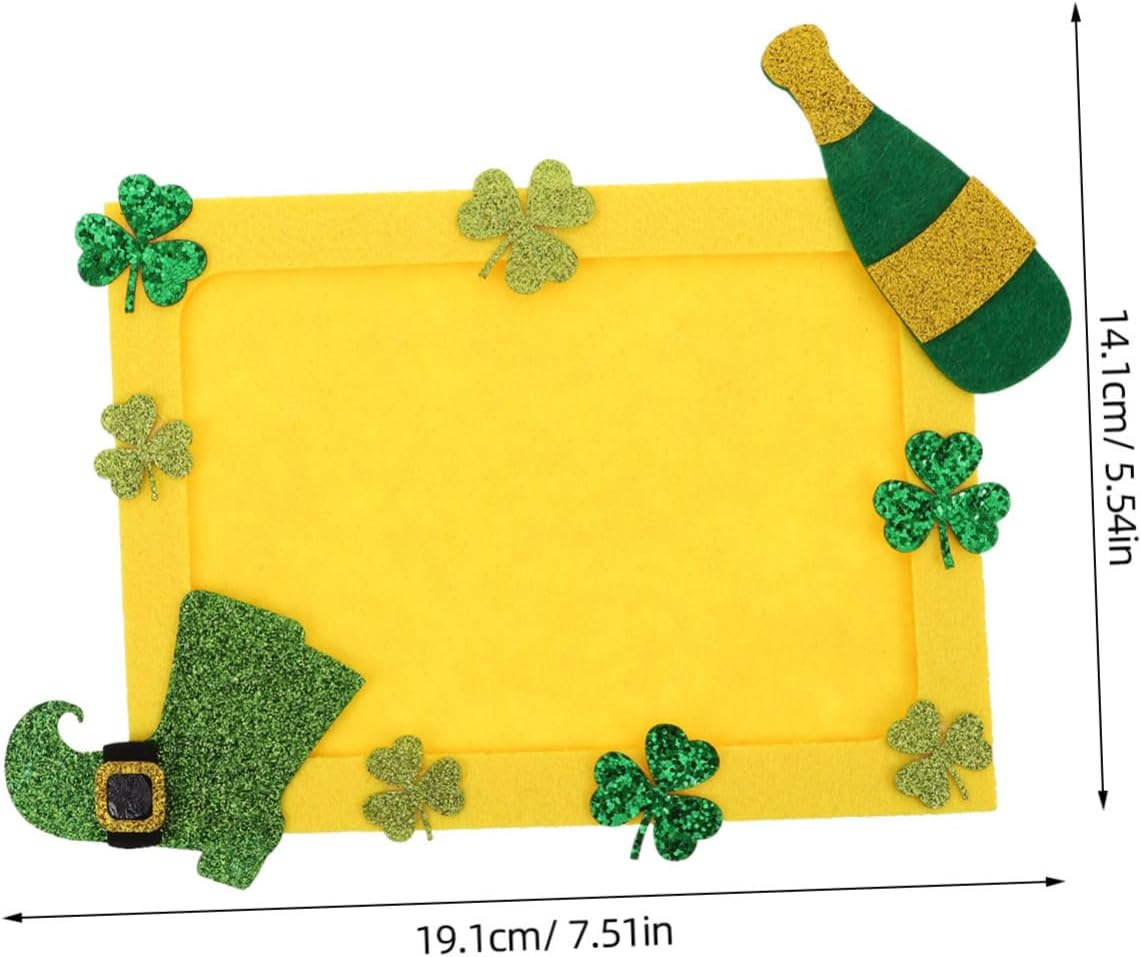 Unfinished Green Shamrock Collage Frame for Easy Decoration Versatile Holiday Decor for Home Office for Displaying Your Memories image number 2