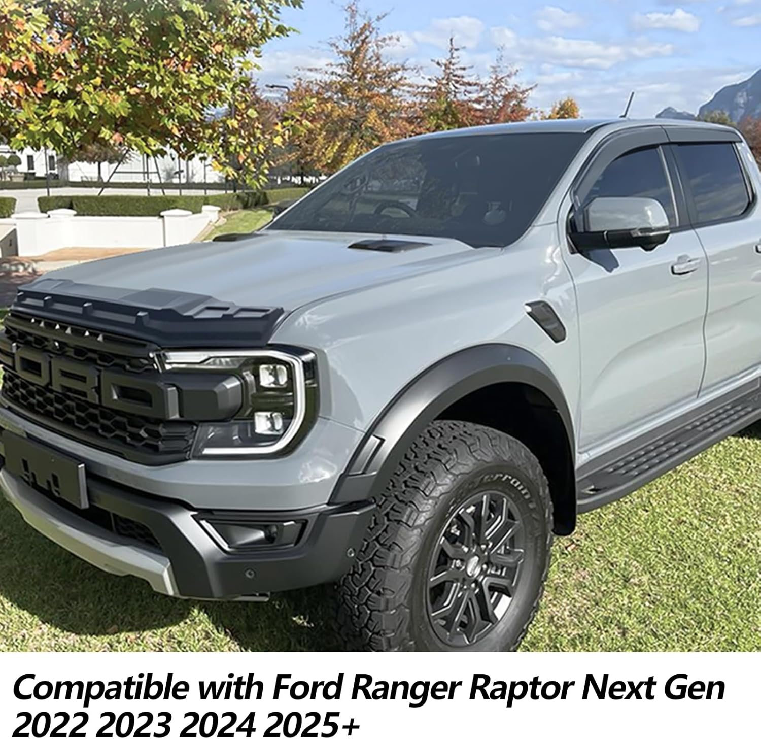 SUERAUTO4X4 for Ford Ranger Raptor Accessories Next Gen 2022 2023 2024 2025 Weather Shields Wind Deflectors Window Visor and Bonnet Protector Hood Guard Trim Car Exterior image number 5