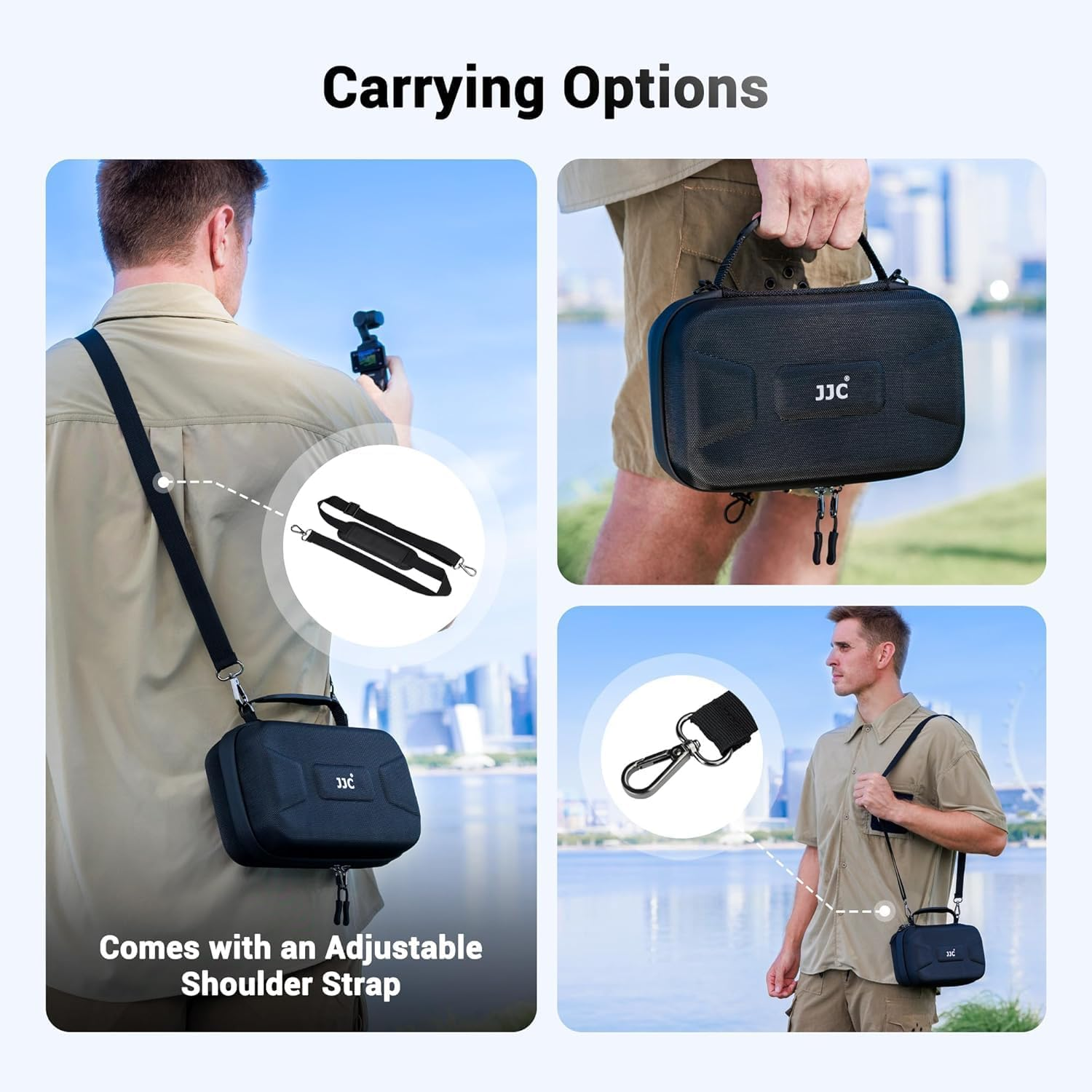 Hard Shell OSMO Pocket 3 Case, Water-Resistant Portable EVA Protective Bag with Long Shoulder Strap for DJI OSMO Pocket 3 Creator Combo, Pocket 3 Accessories Storage Carry Case for Travel & Outdoor image number 1