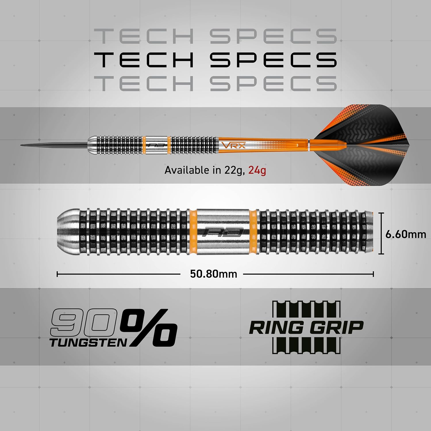 RED DRAGON Amberjack 22G, 24G or 26G Tungsten Darts Set with Flights and Stems