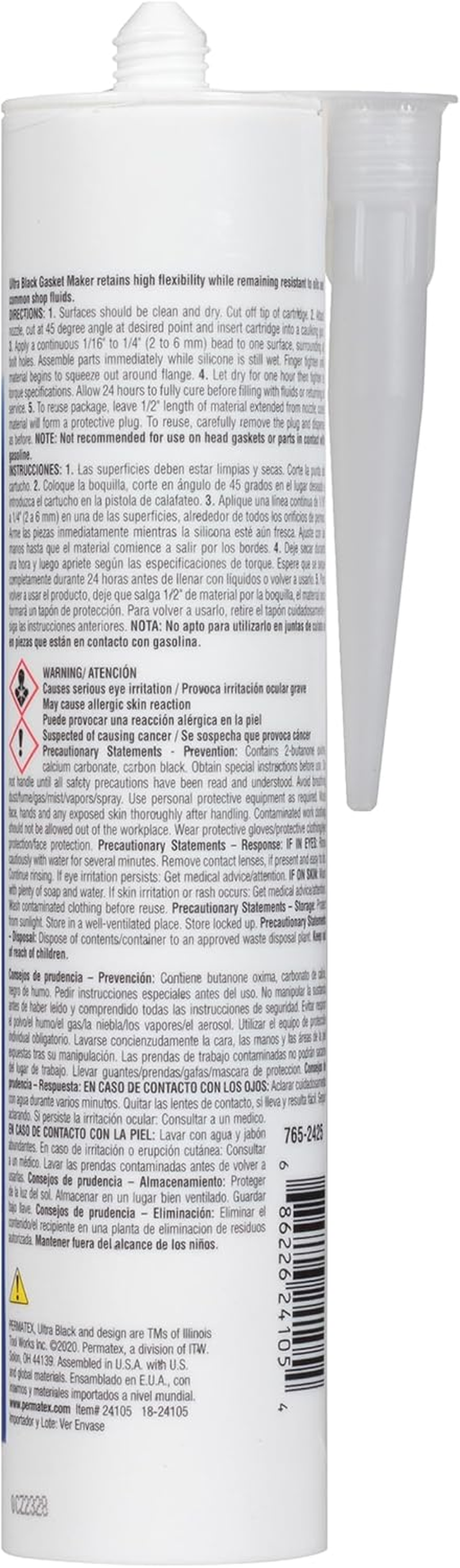 Permatex 24105 Ultra Black Oil Resistant Gasket Maker, 300 Ml image number 3