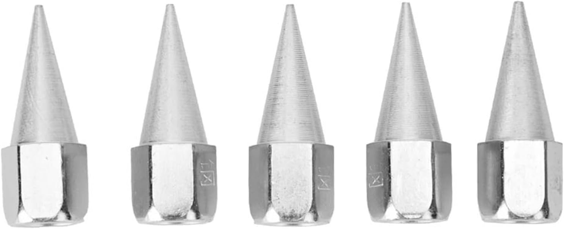 5PCS Metal Replacement Grease Nozzle, Grease Gun Nozzle Tip Mount Nipple Grease Gun Lubrication Accessories