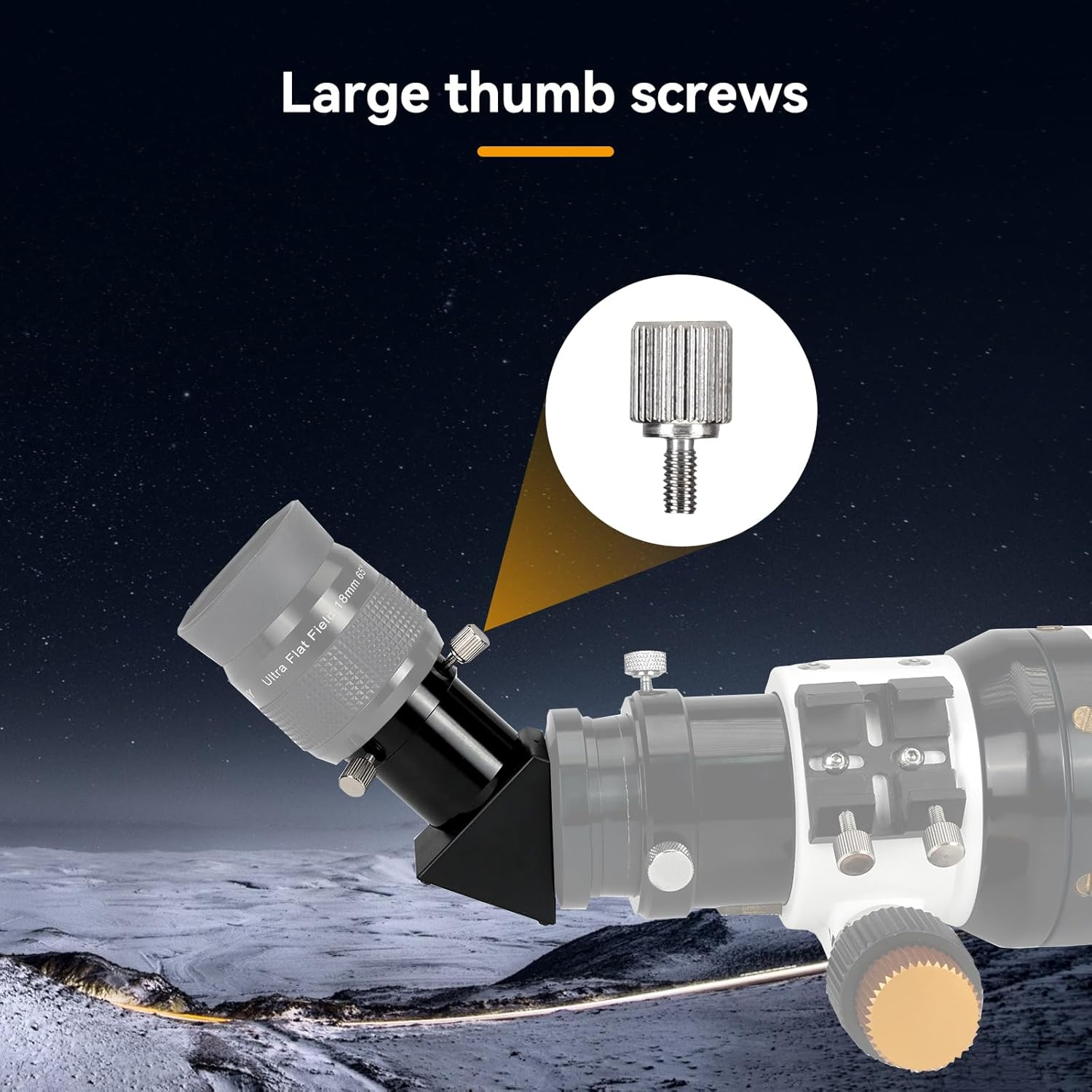 SVBONY SV221 Diagonal Mirror 1.25 Inches, 45-Degree Correct-Image Prism Diagonal Provides Sharp Views That Are Right-Side-Up and Correct Left-To-Right for Refractor Telescope image number 4